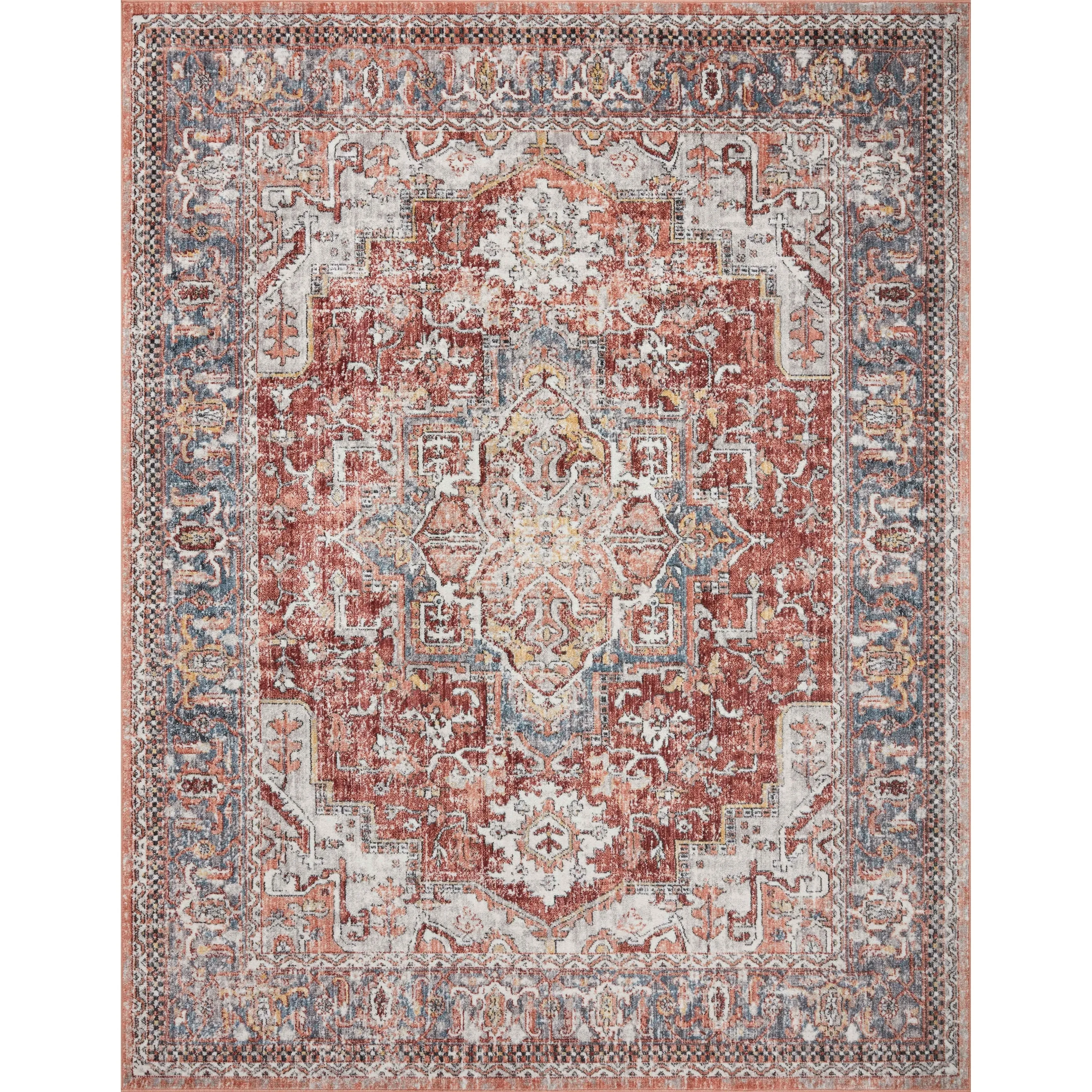 Alexander Home Cassandra Sunset Oriental Distressed Area Rug