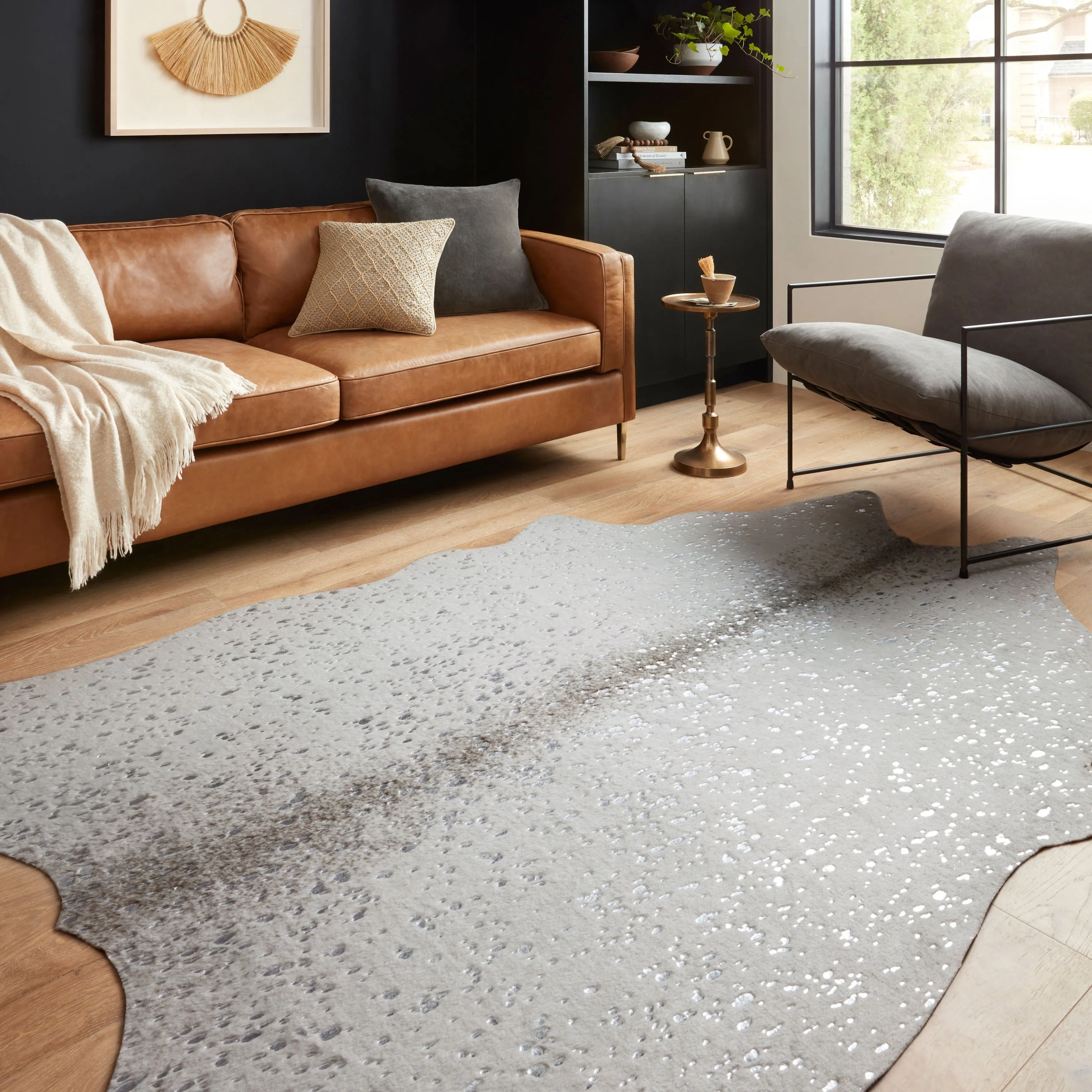 Alexander Home Clayton Faux Cowhide Area Rug