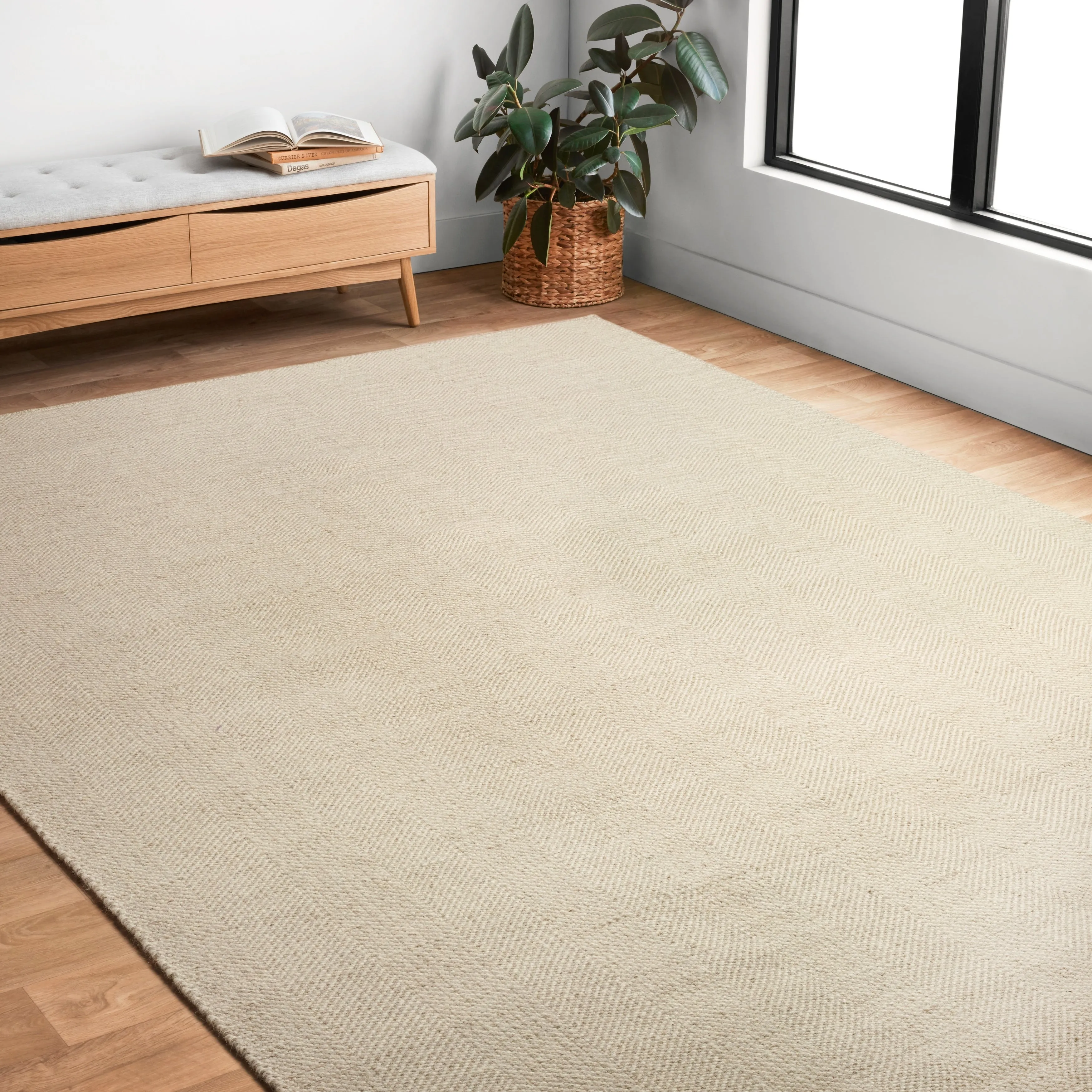 Alexander Home Hand-woven Cape Cod Wool/ Cotton Rug