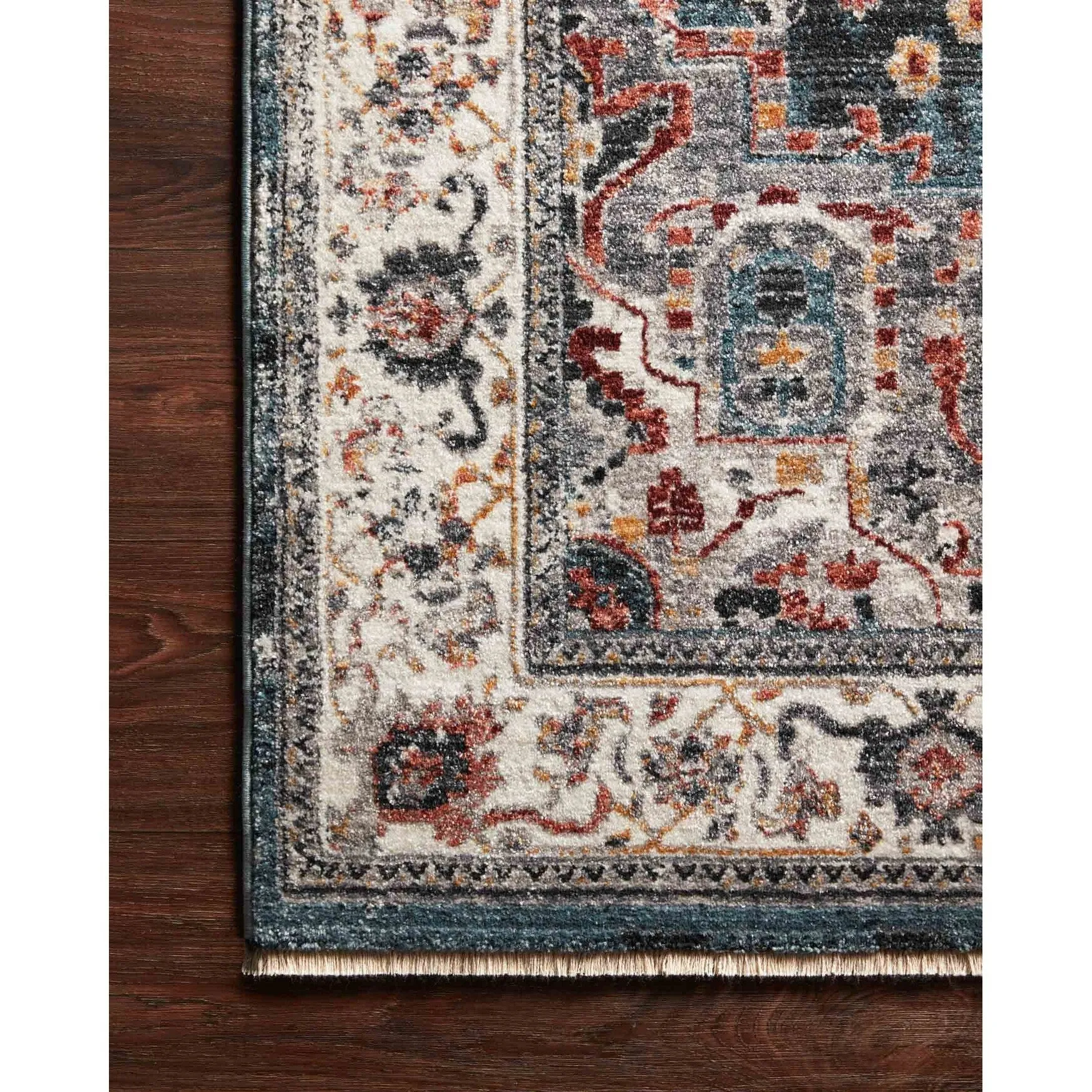 Alexander Home Hondo Traditional Medallion Border Area Rug