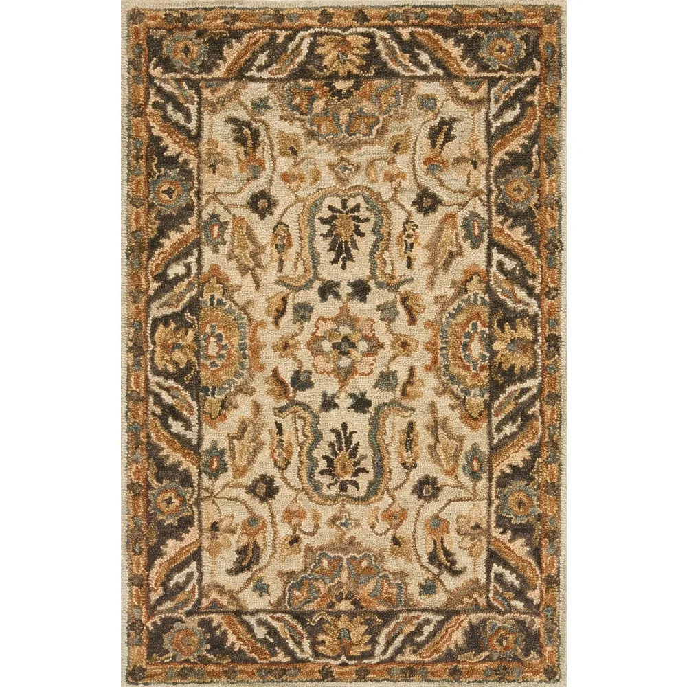 Alexander Home Madaline Hand-Hooked Botanical 100% Wool Area Rug