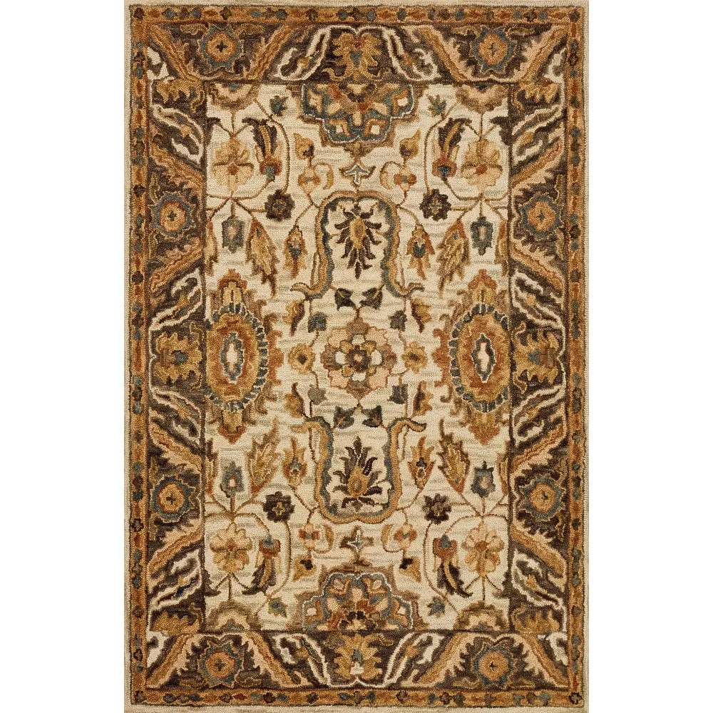 Alexander Home Madaline Hand-Hooked Botanical 100% Wool Area Rug