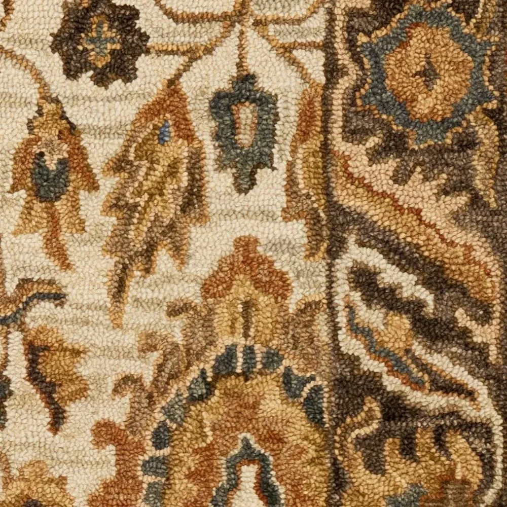 Alexander Home Madaline Hand-Hooked Botanical 100% Wool Area Rug