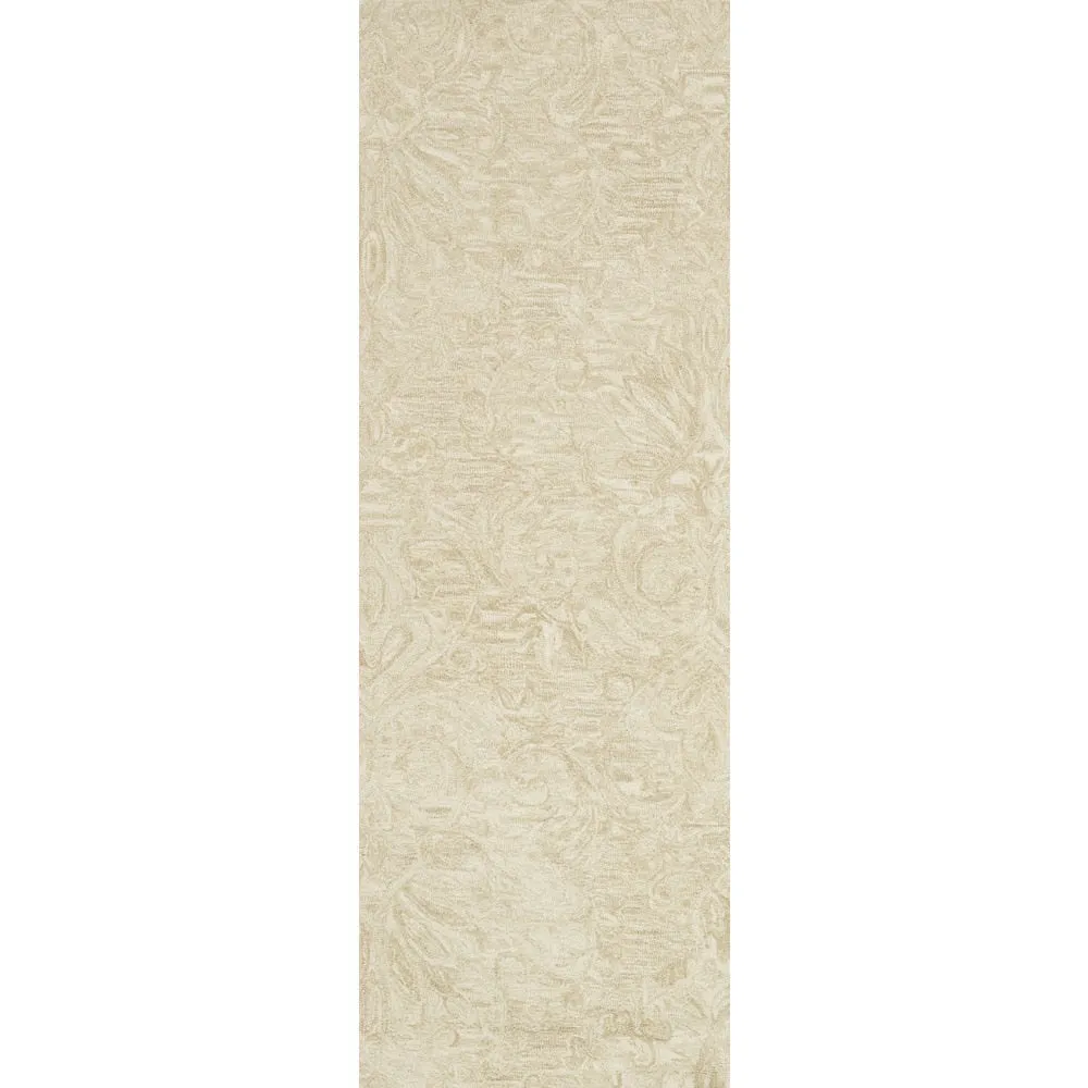 Alexander Home Opal Sand Hand-hooked 100% Wool Rug