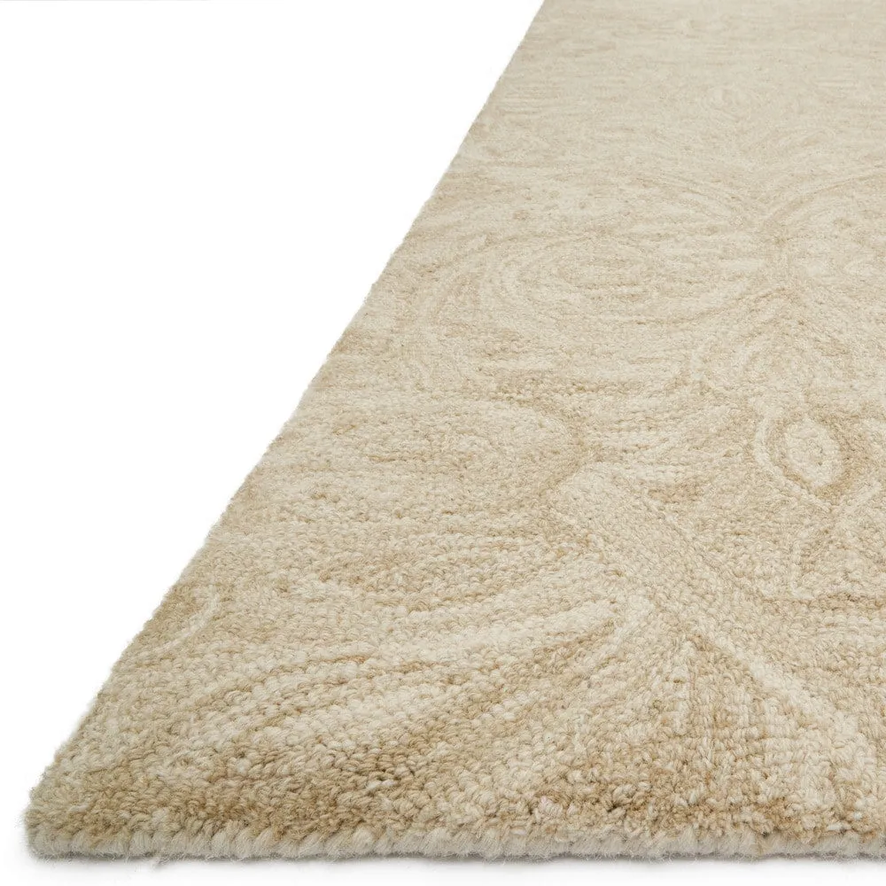 Alexander Home Opal Sand Hand-hooked 100% Wool Rug