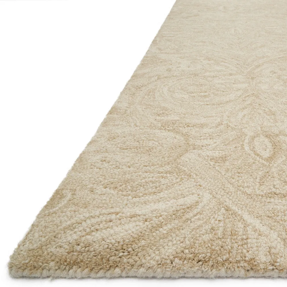 Alexander Home Opal Sand Hand-hooked 100% Wool Rug