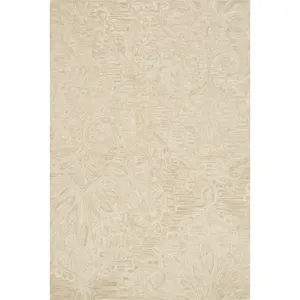 Alexander Home Opal Sand Hand-hooked 100% Wool Rug