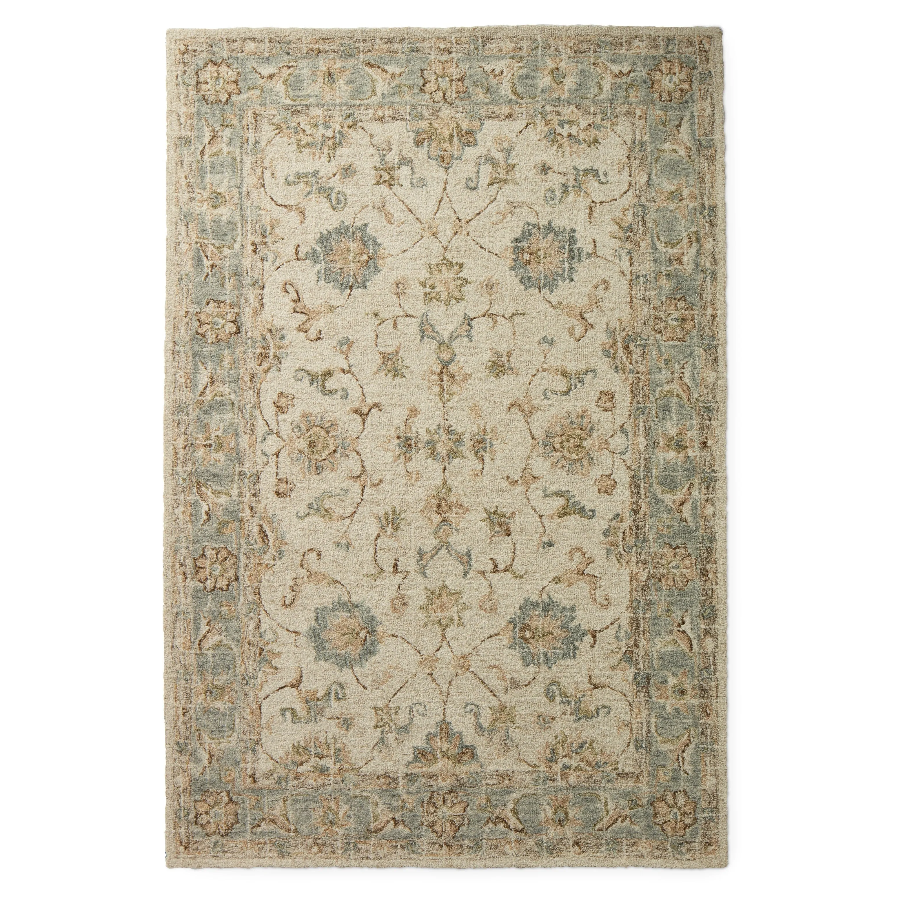 Alexander Home Transitional Scroll Hand-hooked Wool Area Rug