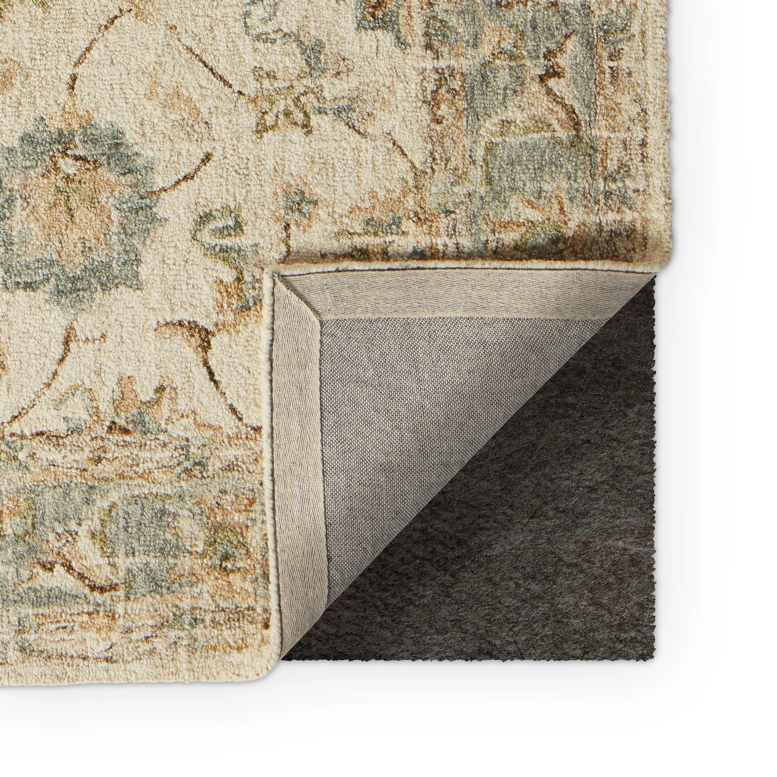 Alexander Home Transitional Scroll Hand-hooked Wool Area Rug