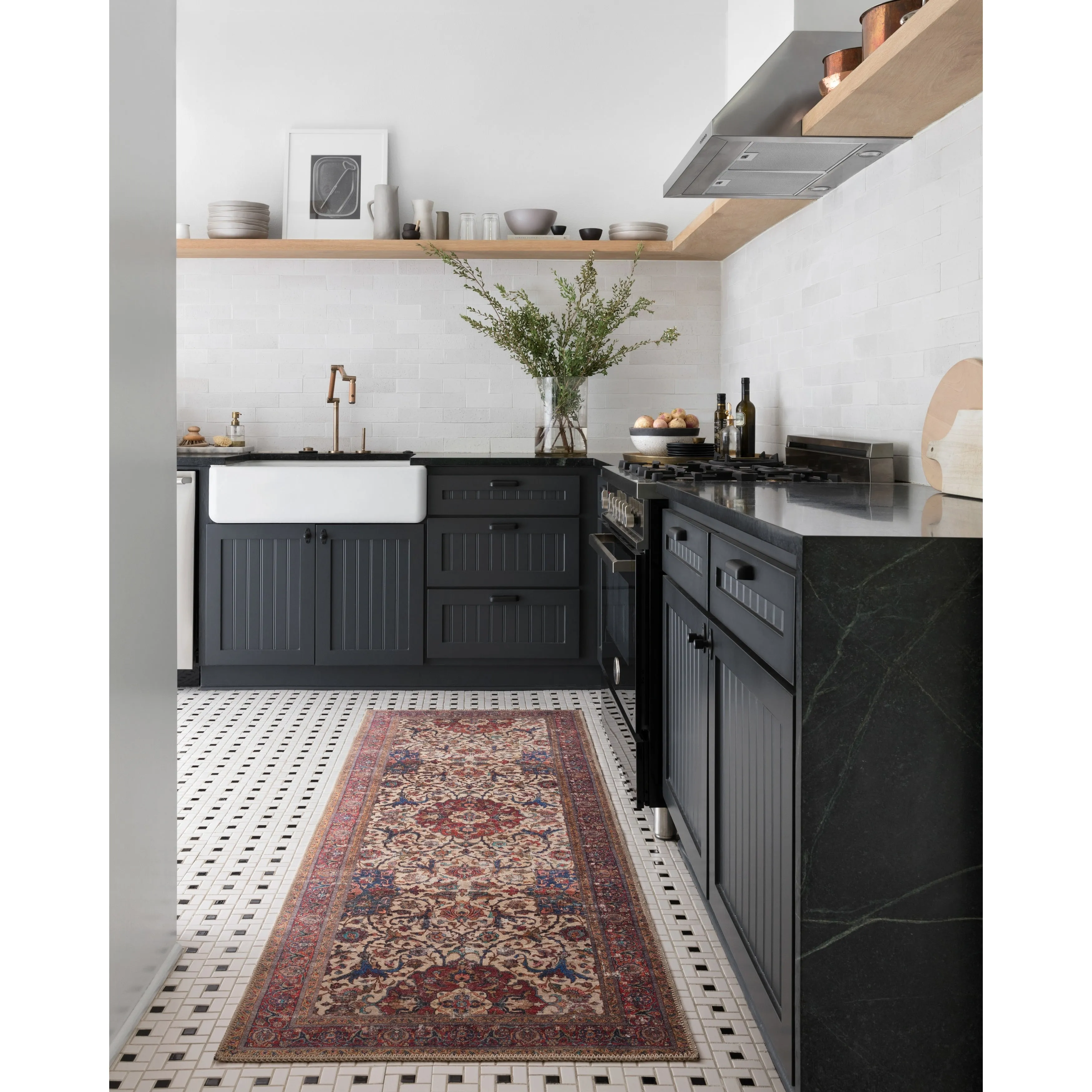 Alexander Home Tremezzina Printed Vintage Grand Medallion Boho Rug