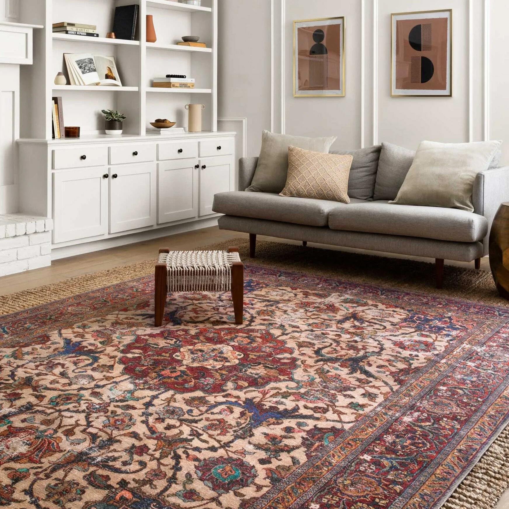 Alexander Home Tremezzina Printed Vintage Grand Medallion Boho Rug