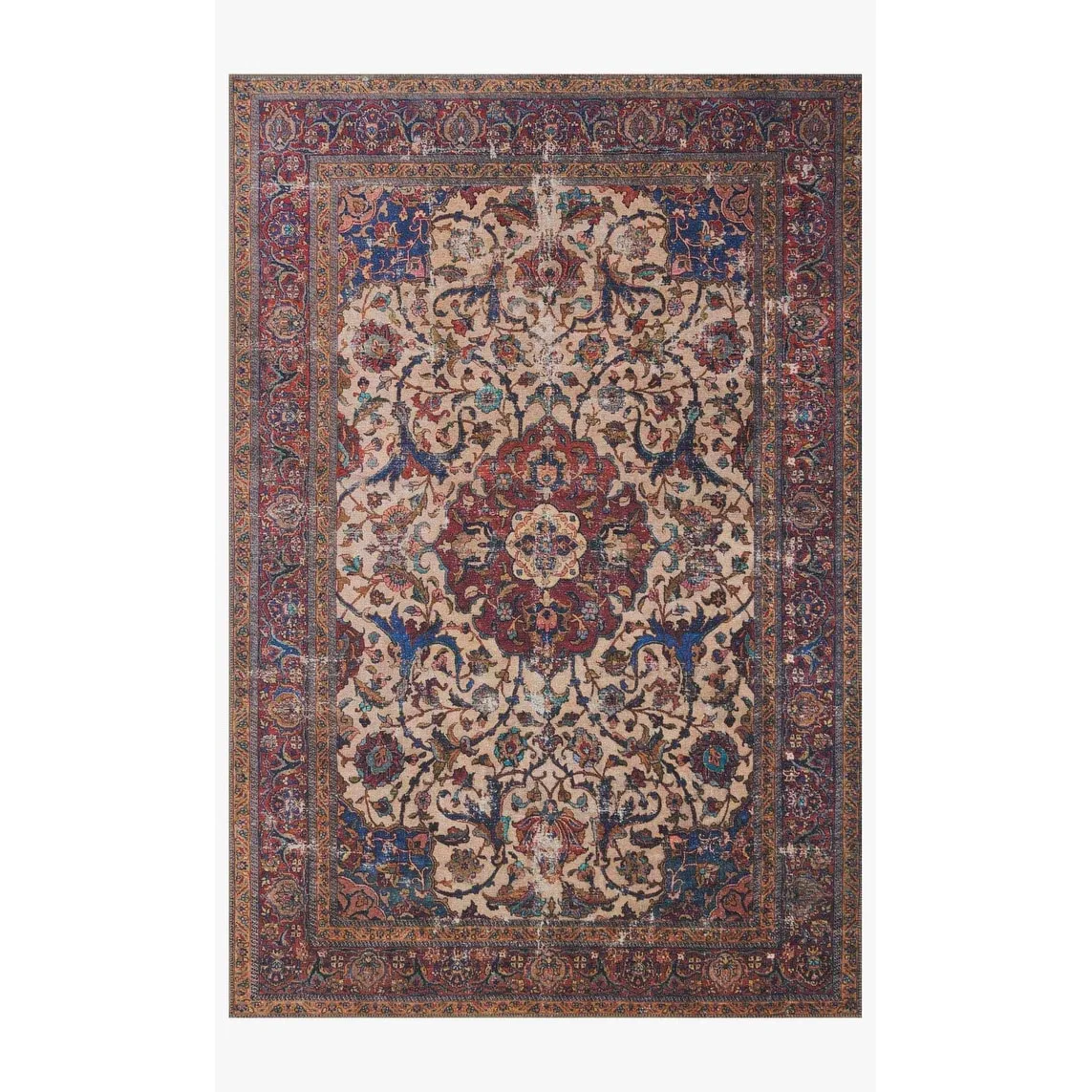 Alexander Home Tremezzina Printed Vintage Grand Medallion Boho Rug