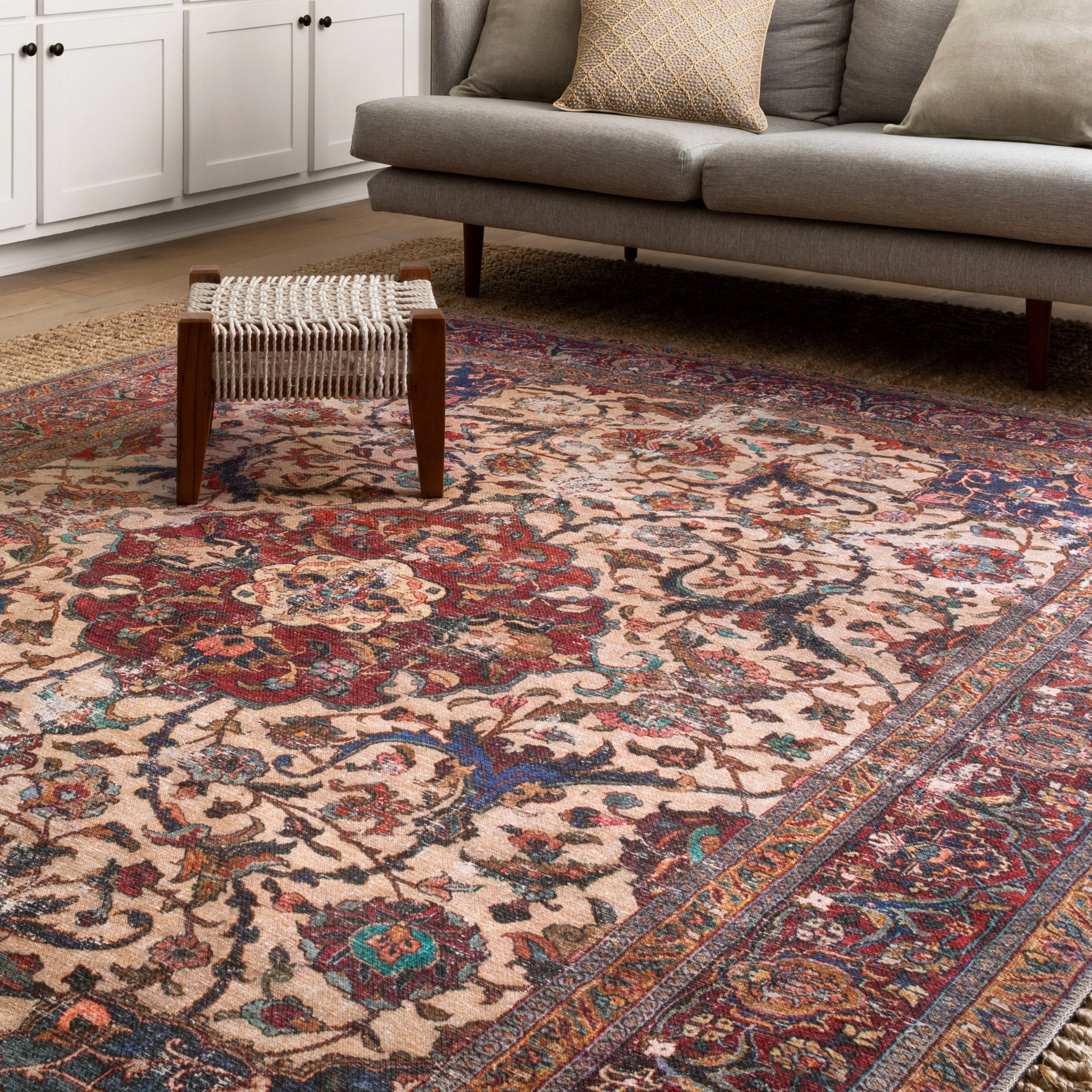 Alexander Home Tremezzina Printed Vintage Grand Medallion Boho Rug