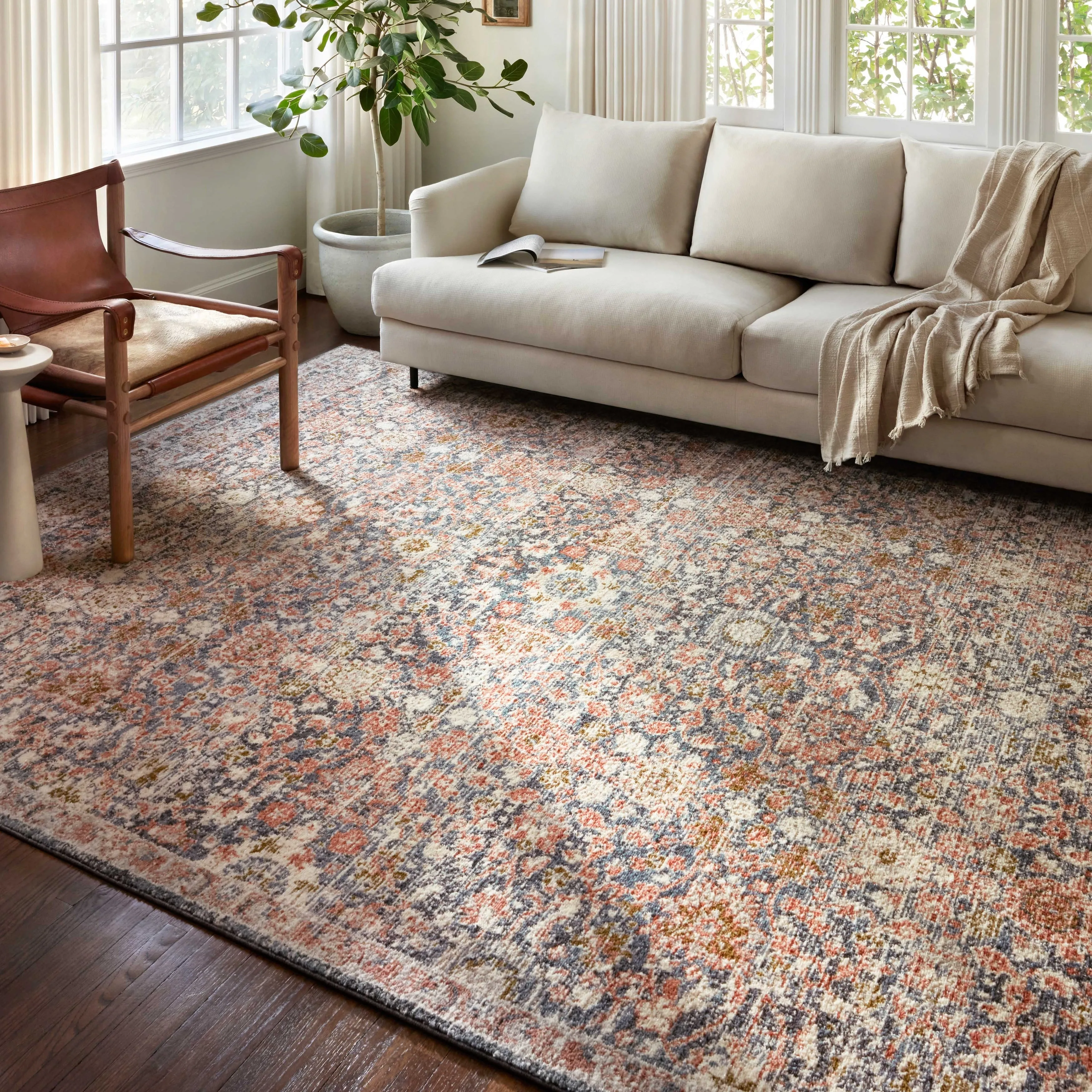 Alexander Home Valeria Distressed Shabby Chic Area Rug