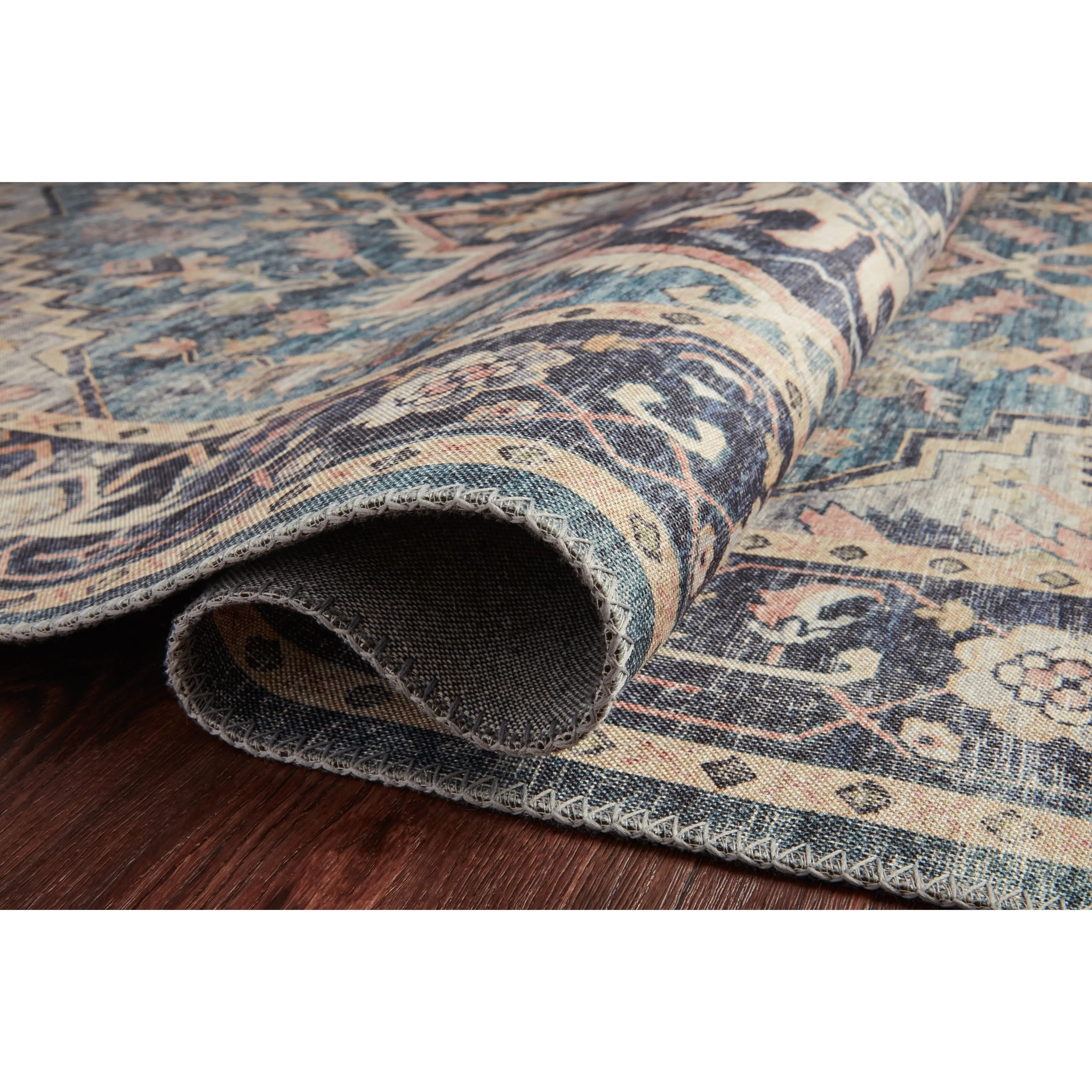 Alexander Home Venetian Printed Medallion Distressed Area Rug