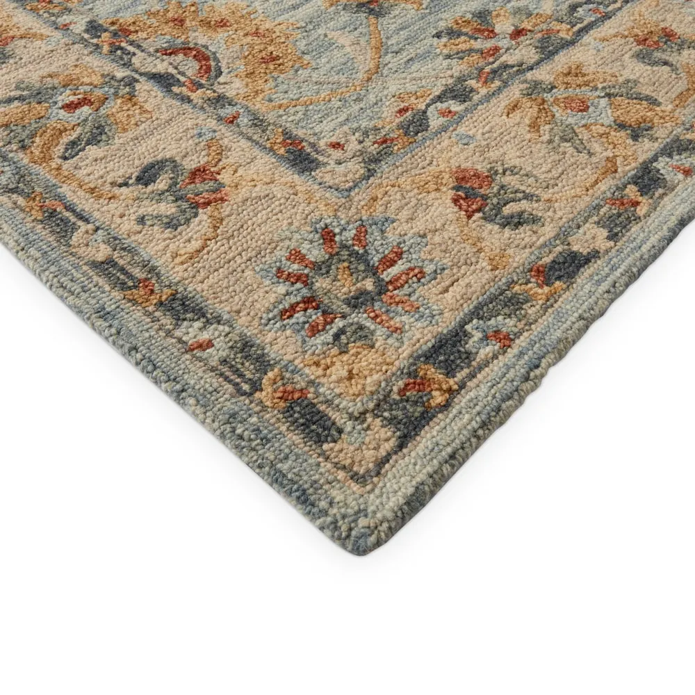Alexanser Home Madaline French-Country Floral Hand-Hooked 100% Wool Rug