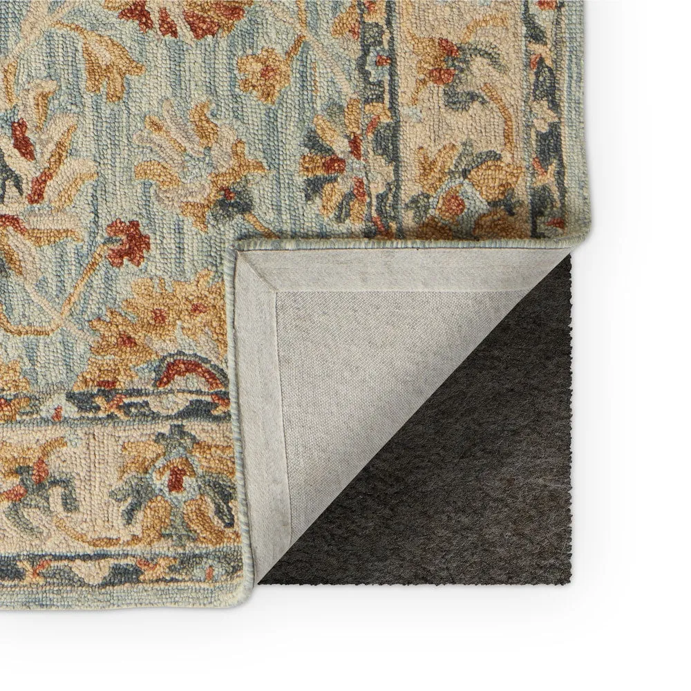 Alexanser Home Madaline French-Country Floral Hand-Hooked 100% Wool Rug
