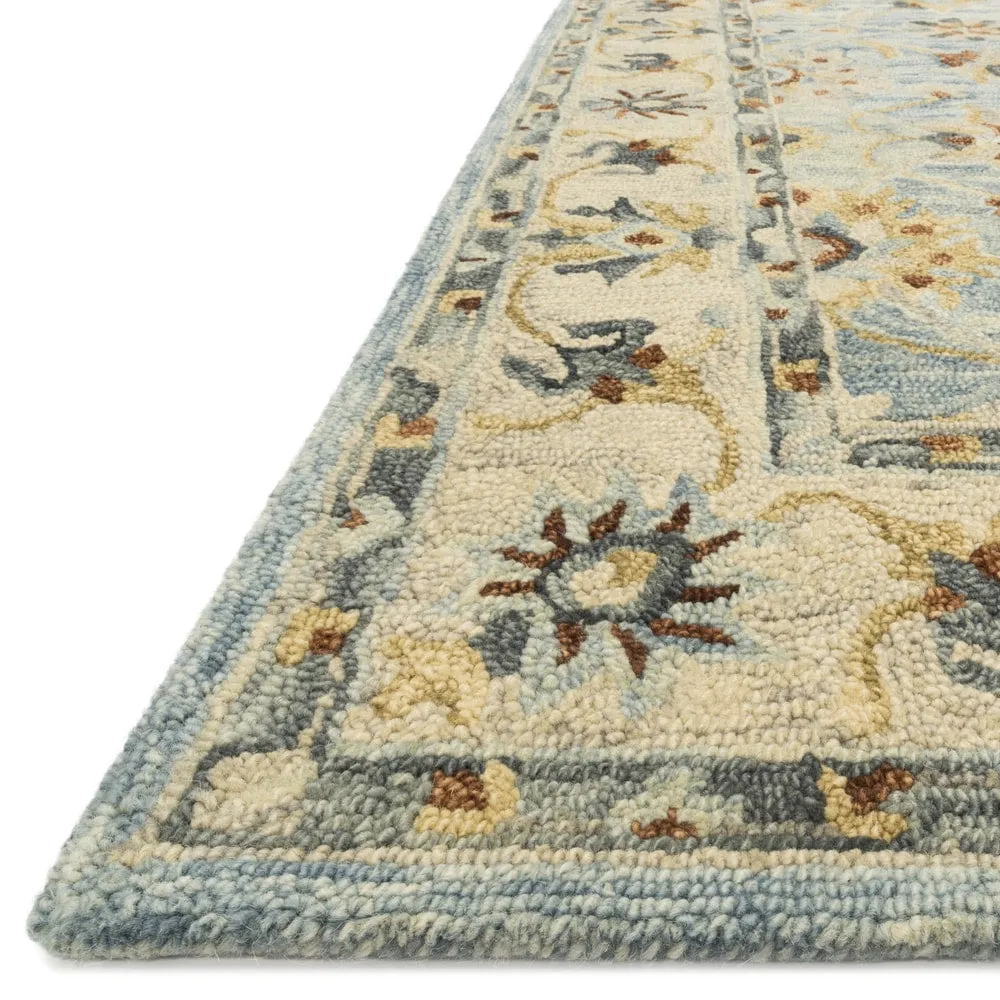 Alexanser Home Madaline French-Country Floral Hand-Hooked 100% Wool Rug