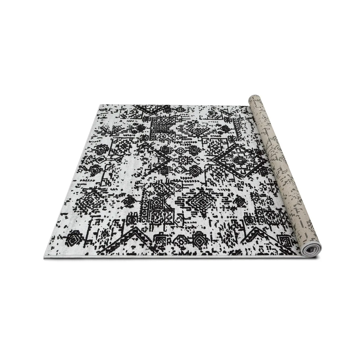 Allstar Living Room Rug with Persian Distressed Abadeh design