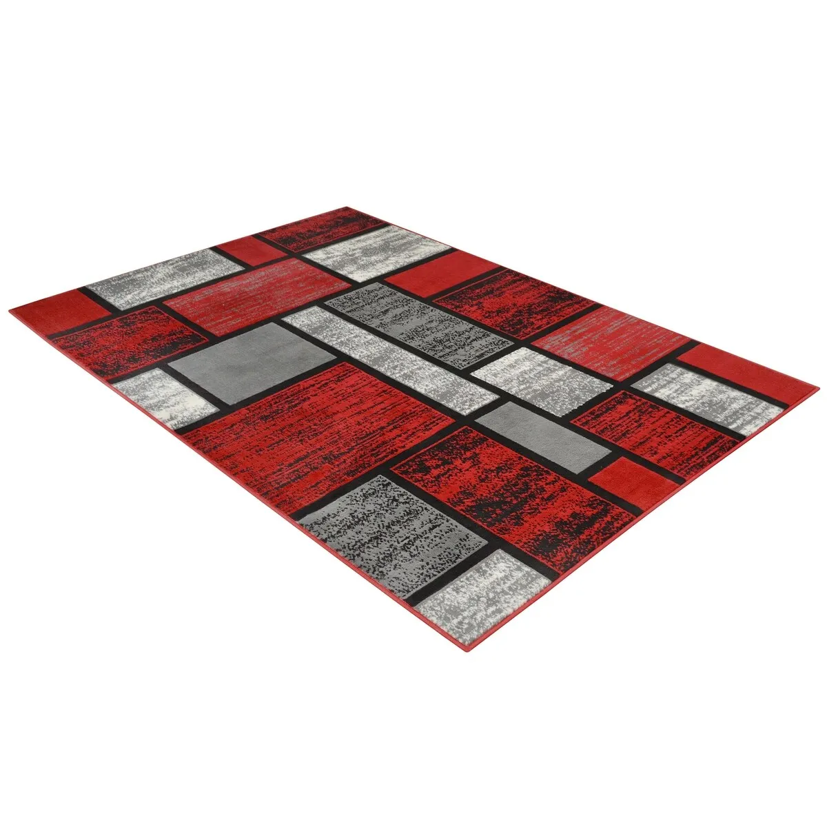Allstar Modern Accent Rug with Mosaic Rectangle design