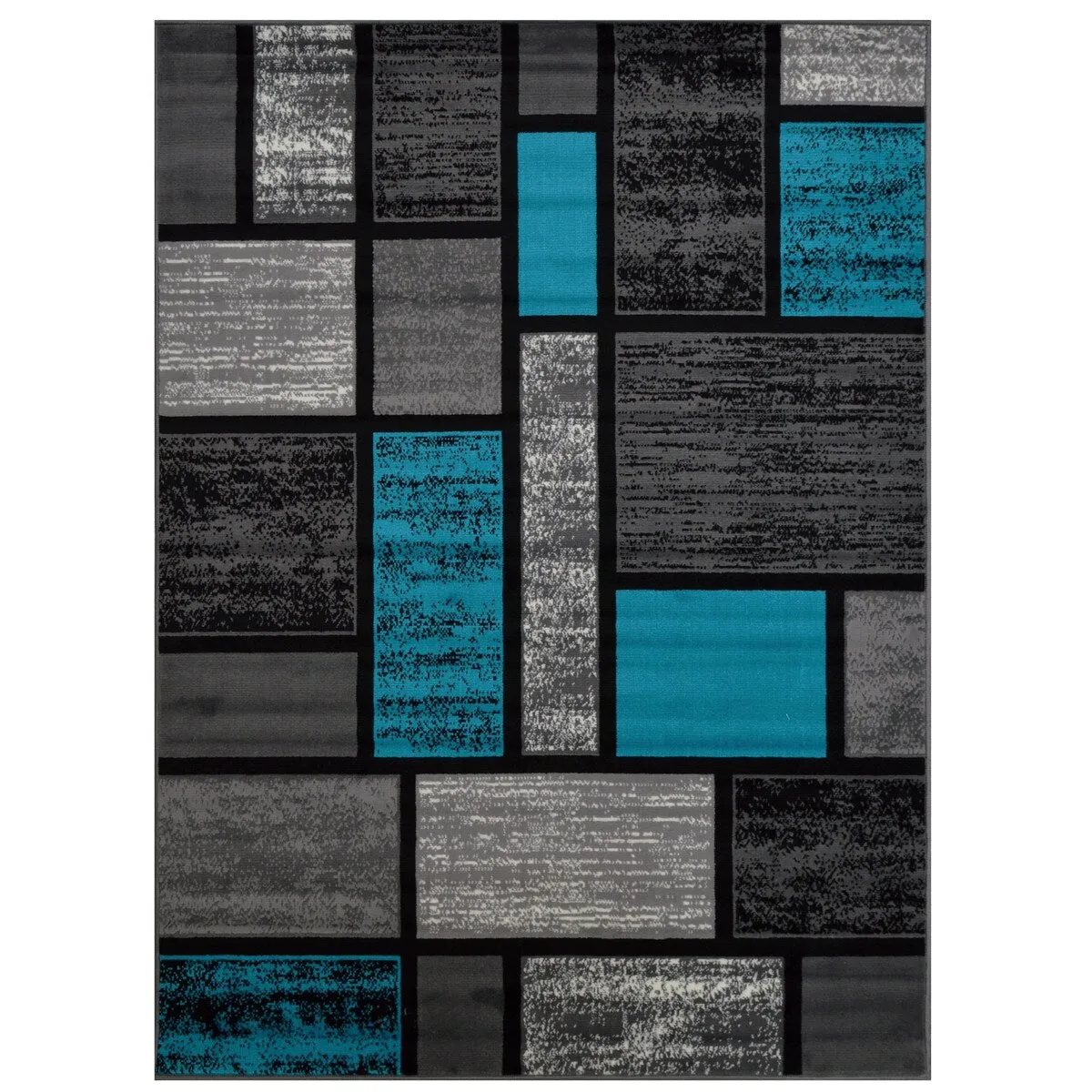 Allstar Modern Accent Rug with Mosaic Rectangle design