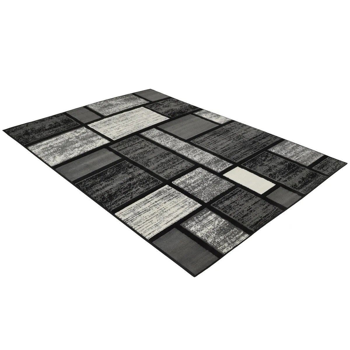 Allstar Modern Accent Rug with Mosaic Rectangle design