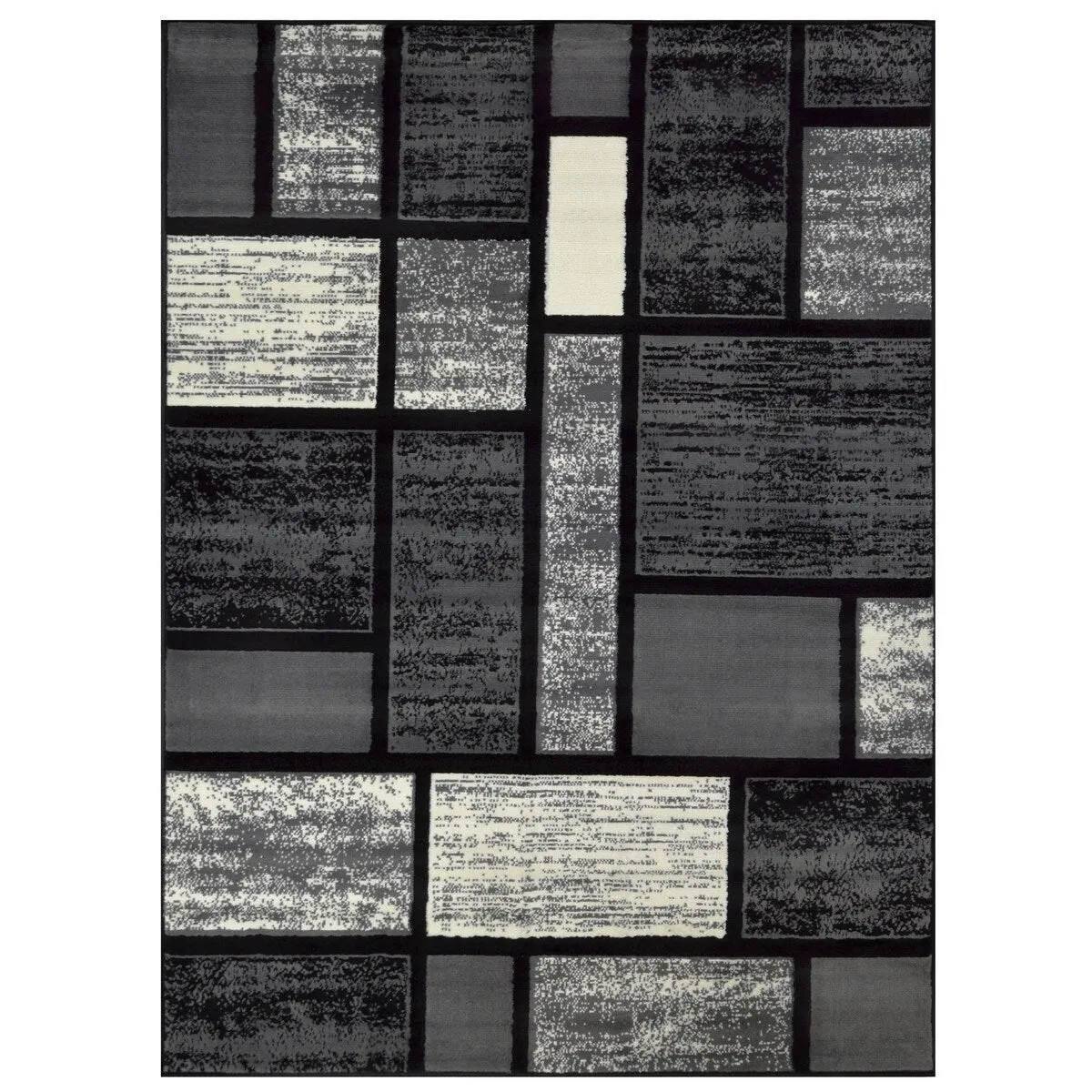 Allstar Modern Accent Rug with Mosaic Rectangle design