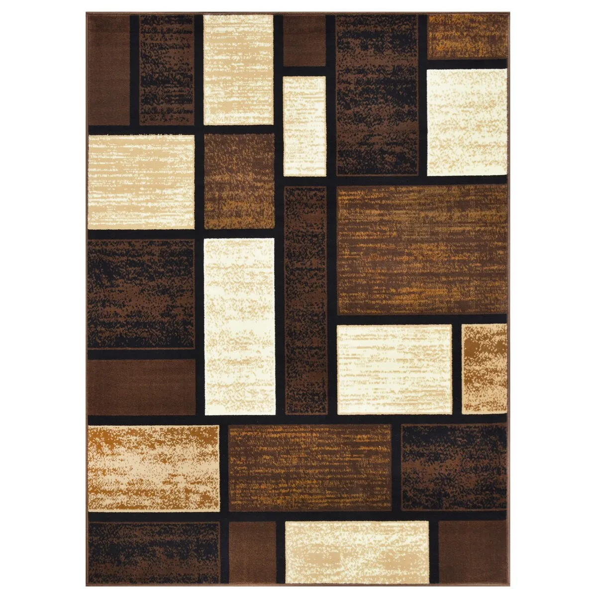 Allstar Modern Accent Rug with Mosaic Rectangle design