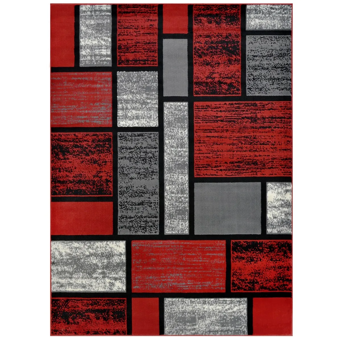 Allstar Modern Accent Rug with Mosaic Rectangle design
