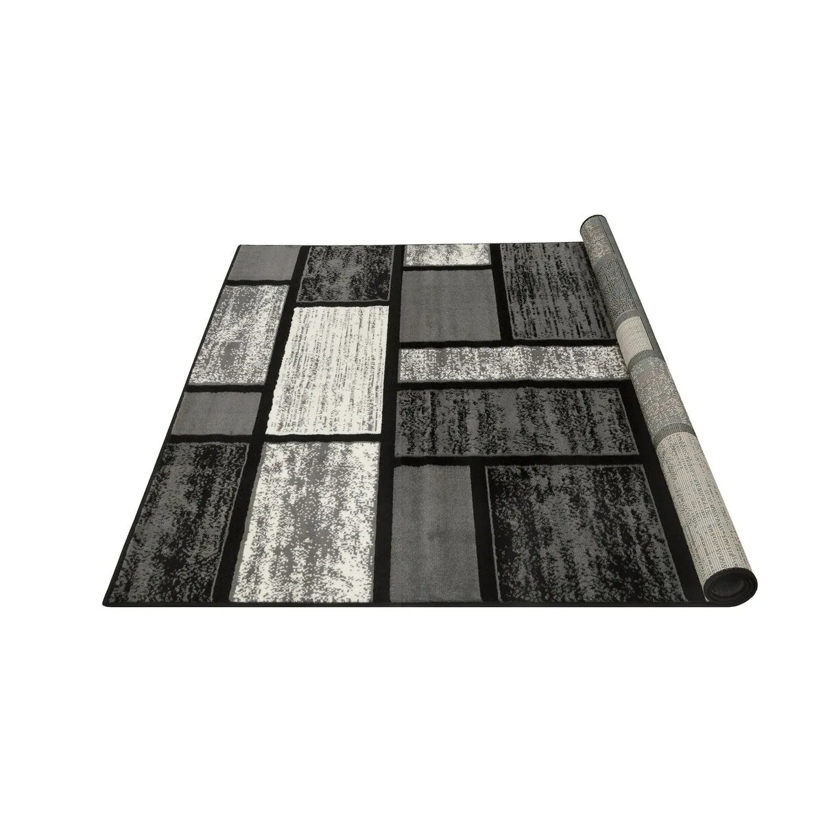 Allstar Modern Accent Rug with Mosaic Rectangle design