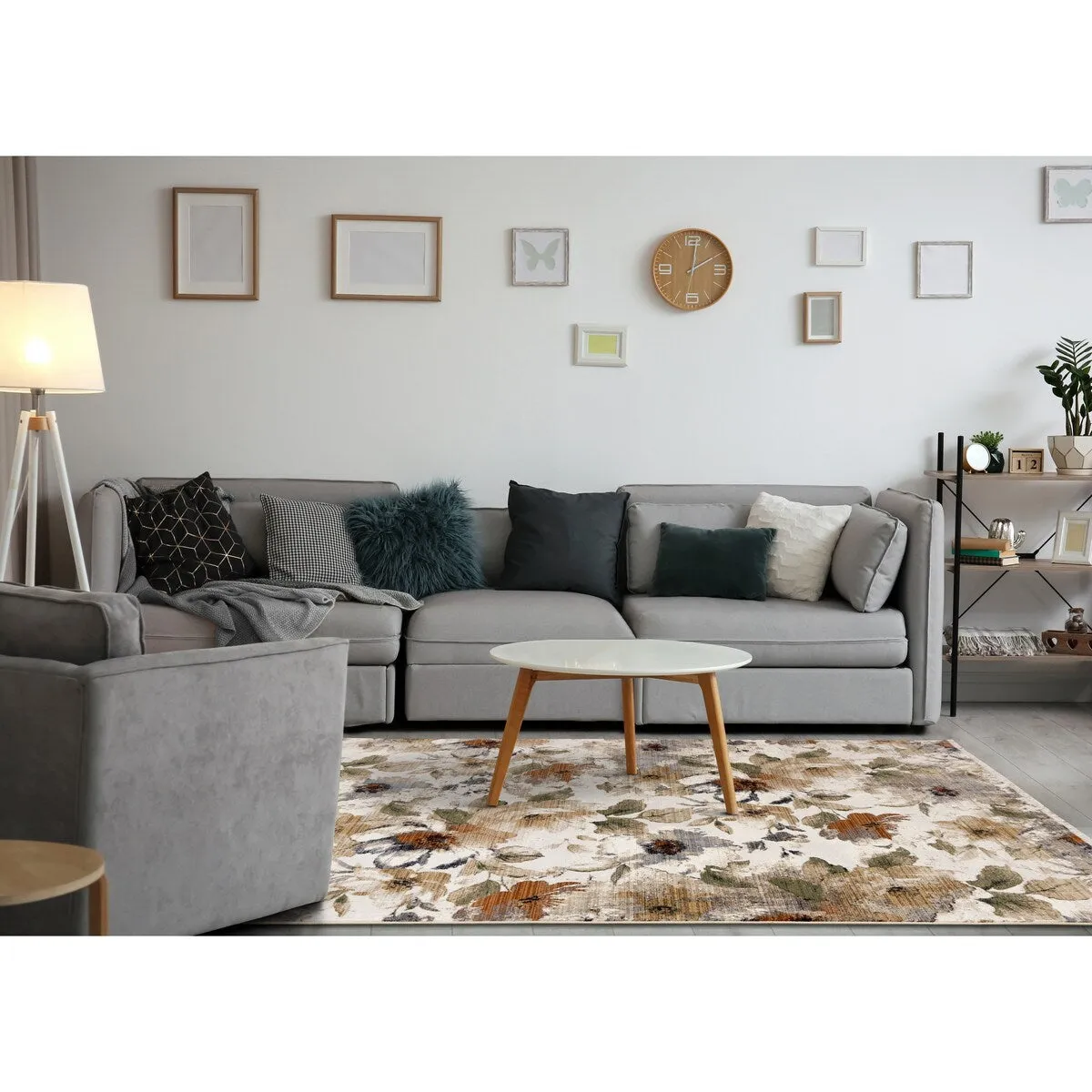 Alpine Rug Co. Sydney Cream Beige Warm Botantical Area Rug