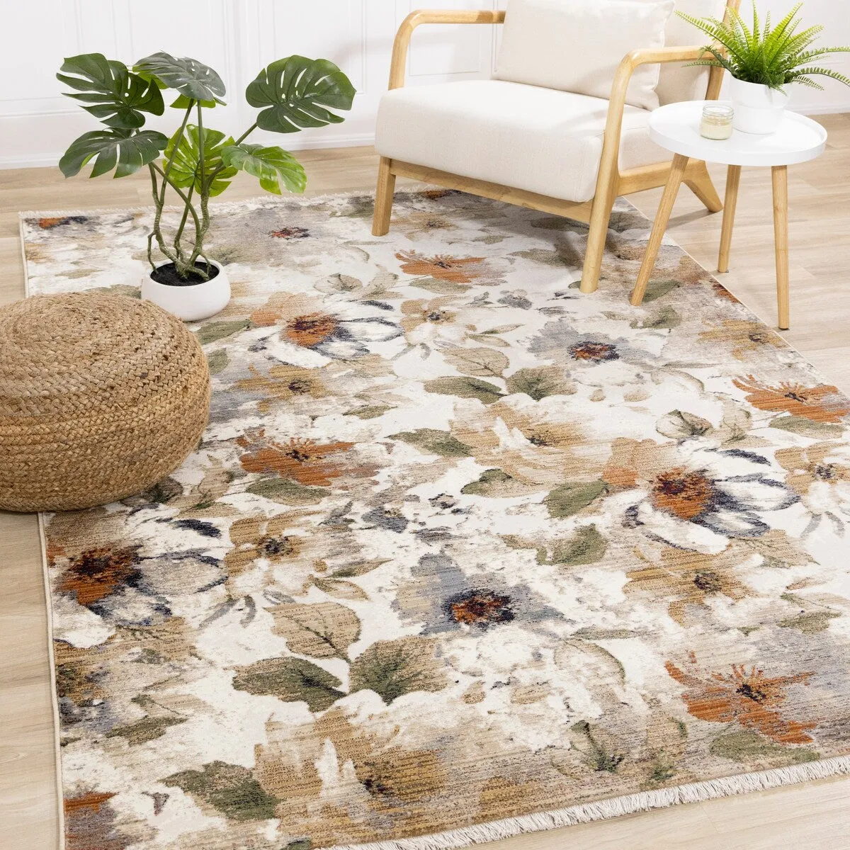 Alpine Rug Co. Sydney Cream Beige Warm Botantical Area Rug