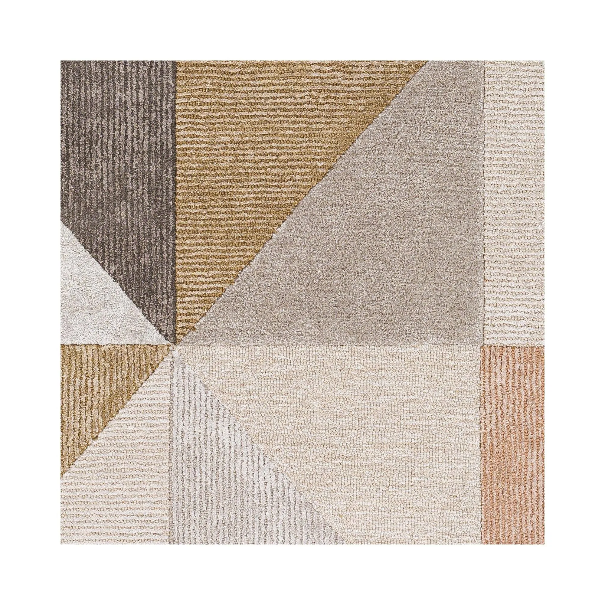 Amber Modern Patchwork Area Rug