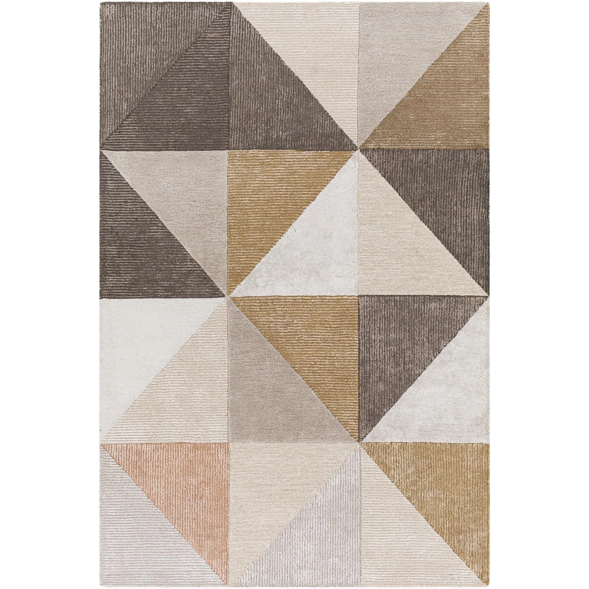 Amber Modern Patchwork Area Rug