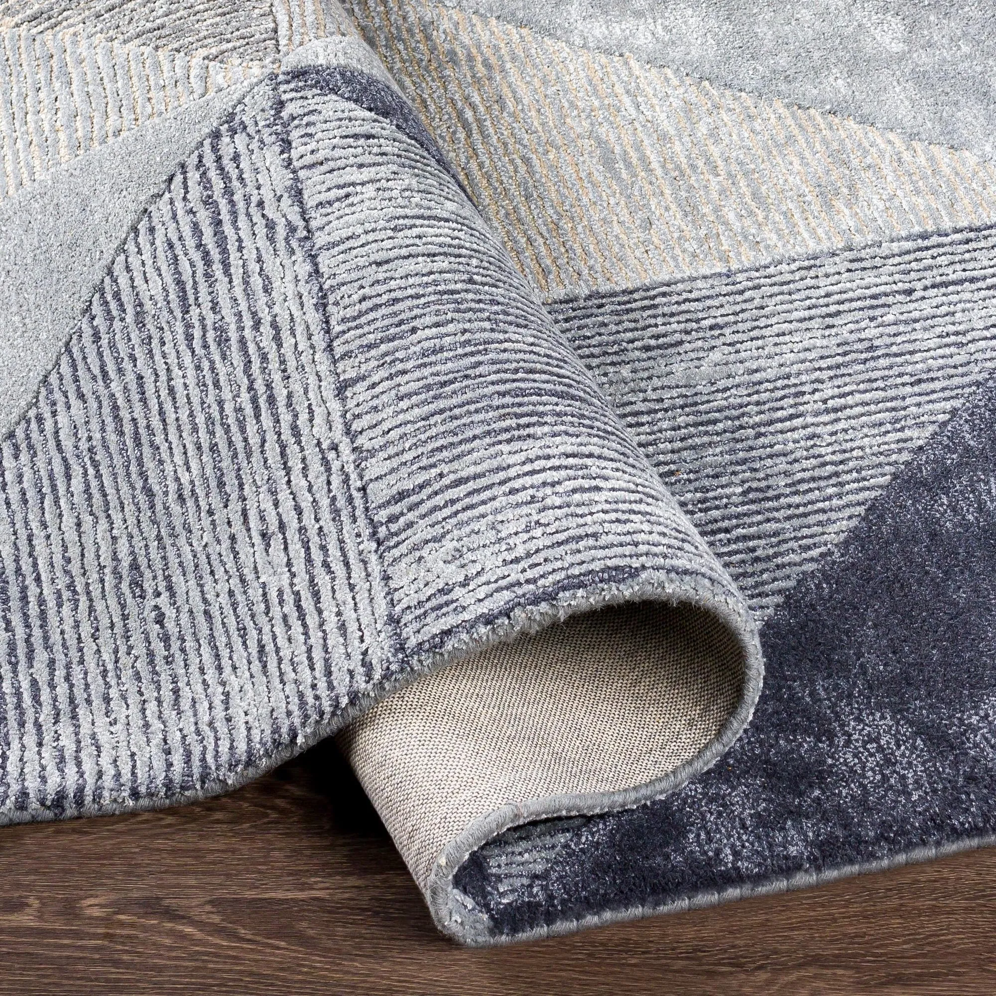 Amber Modern Patchwork Area Rug