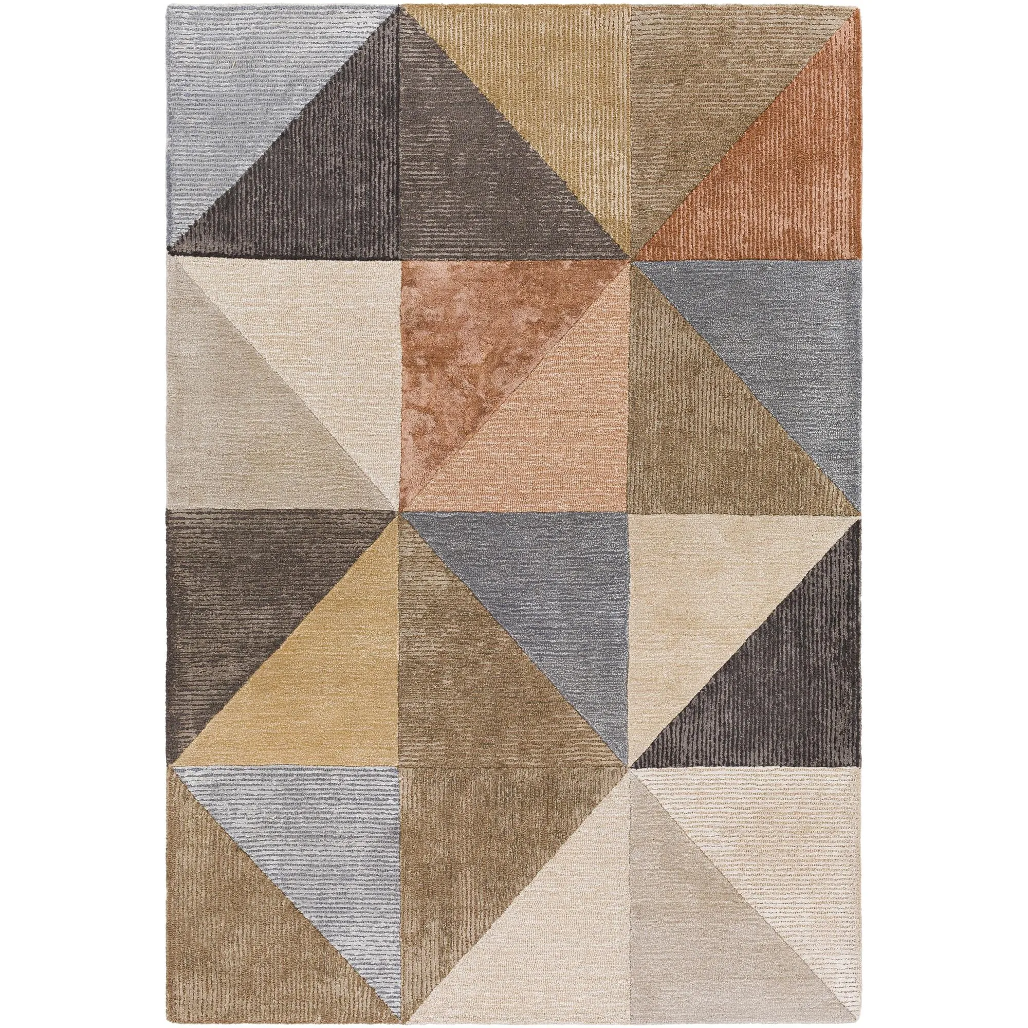 Amber Modern Patchwork Area Rug
