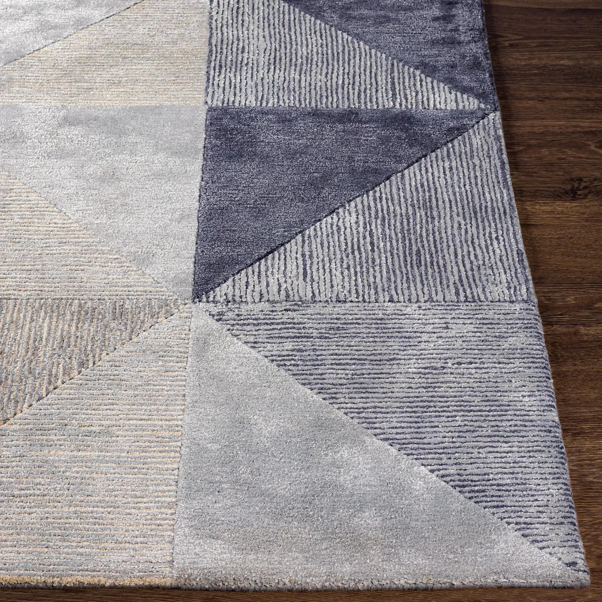 Amber Modern Patchwork Area Rug