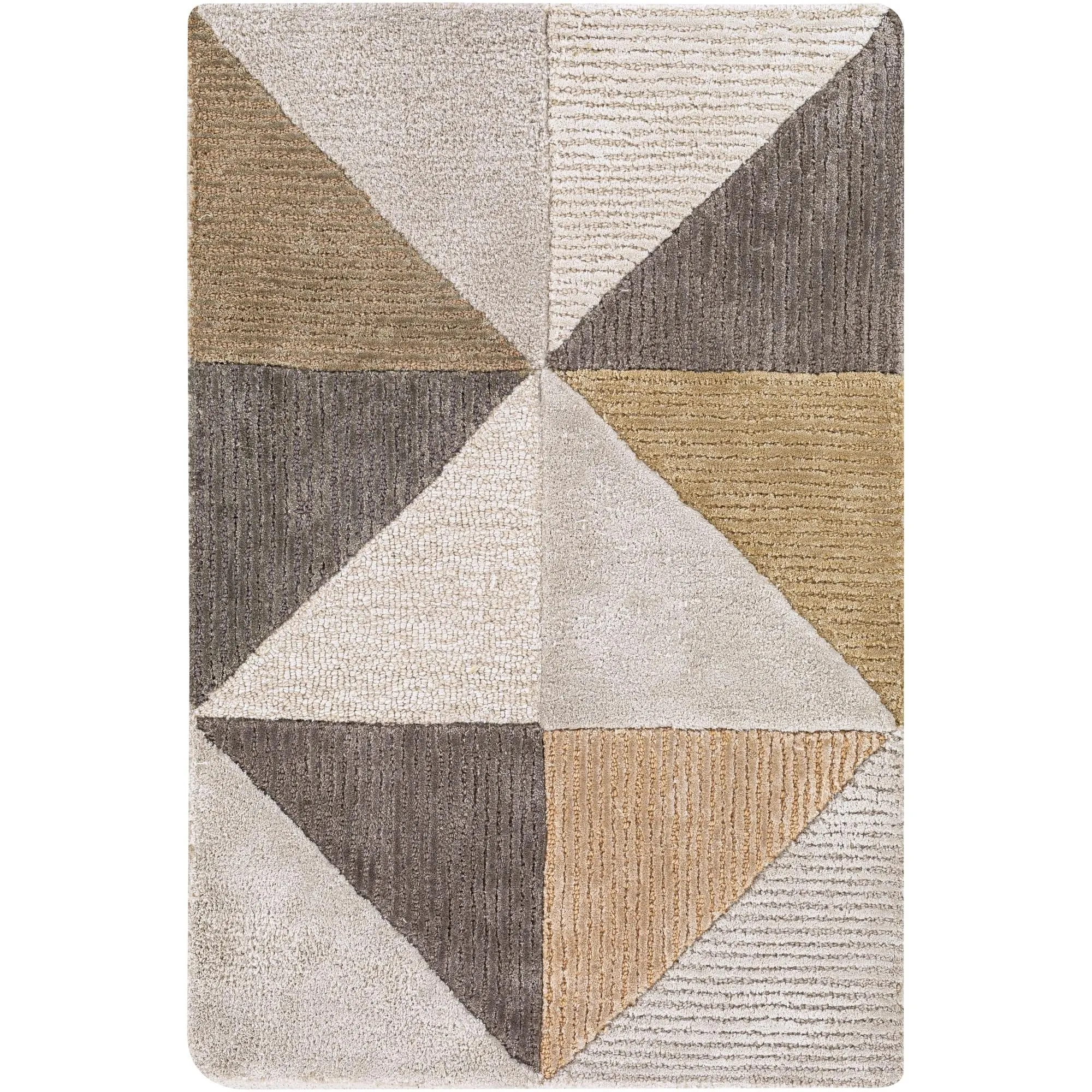 Amber Modern Patchwork Area Rug