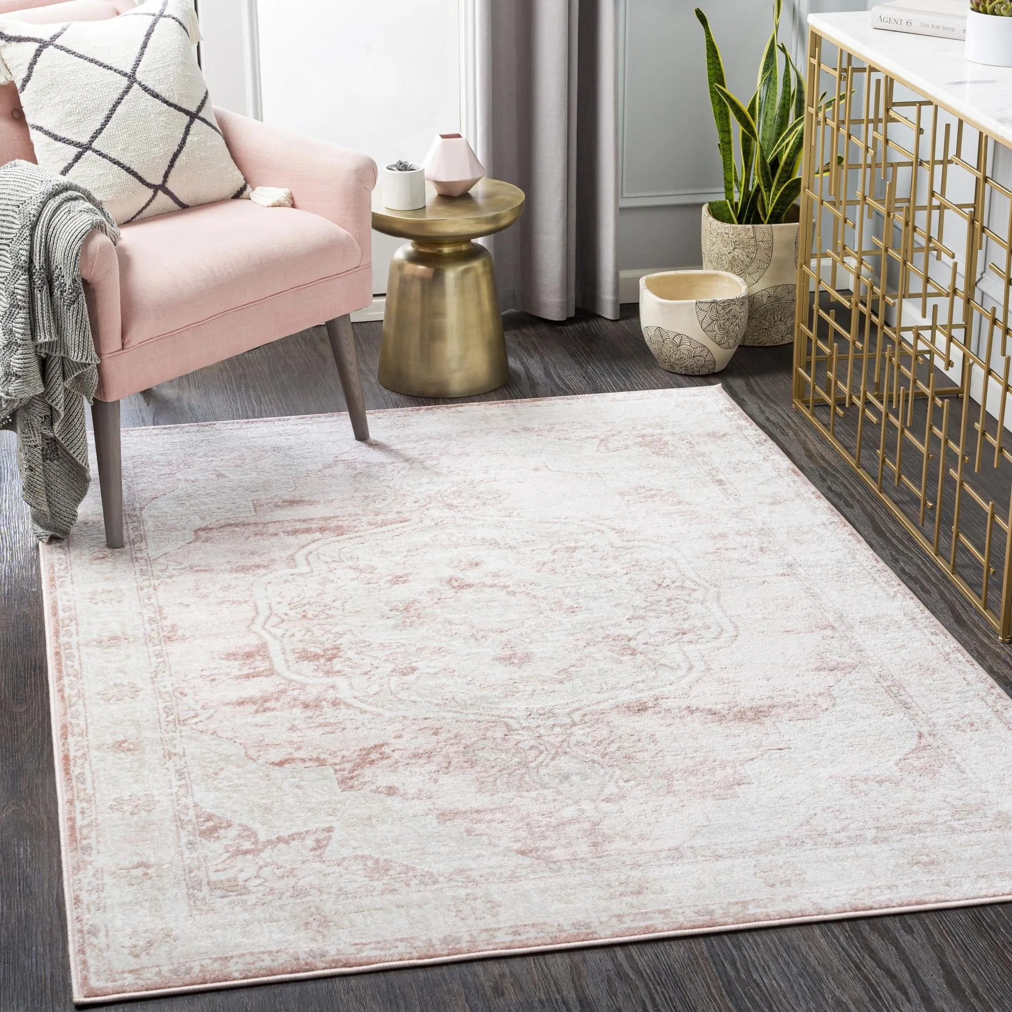 Amber Modern Patchwork Area Rug