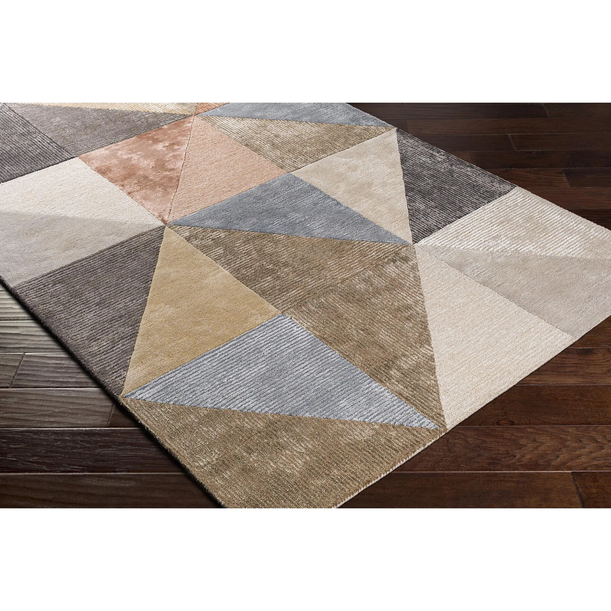 Amber Modern Patchwork Area Rug