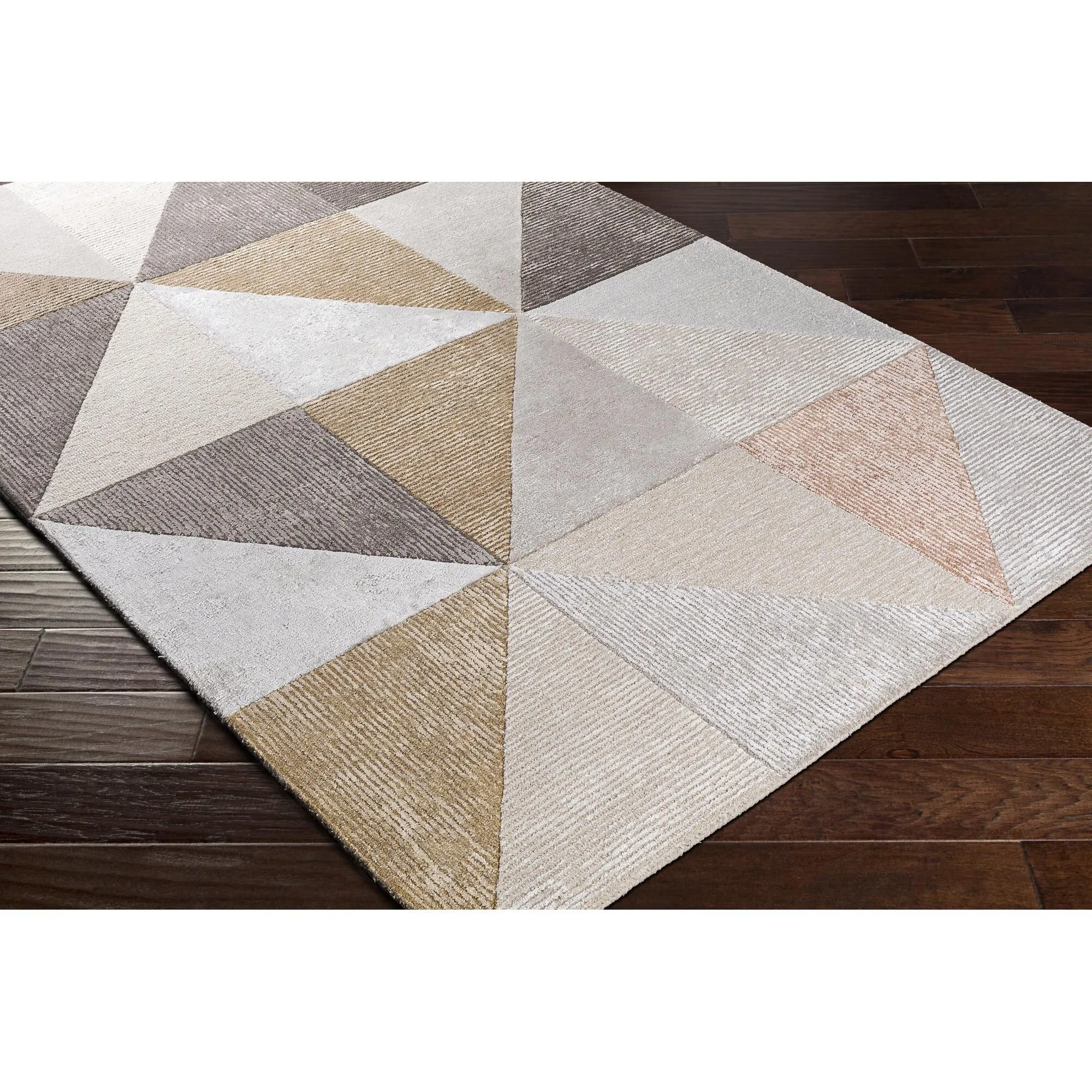 Amber Modern Patchwork Area Rug