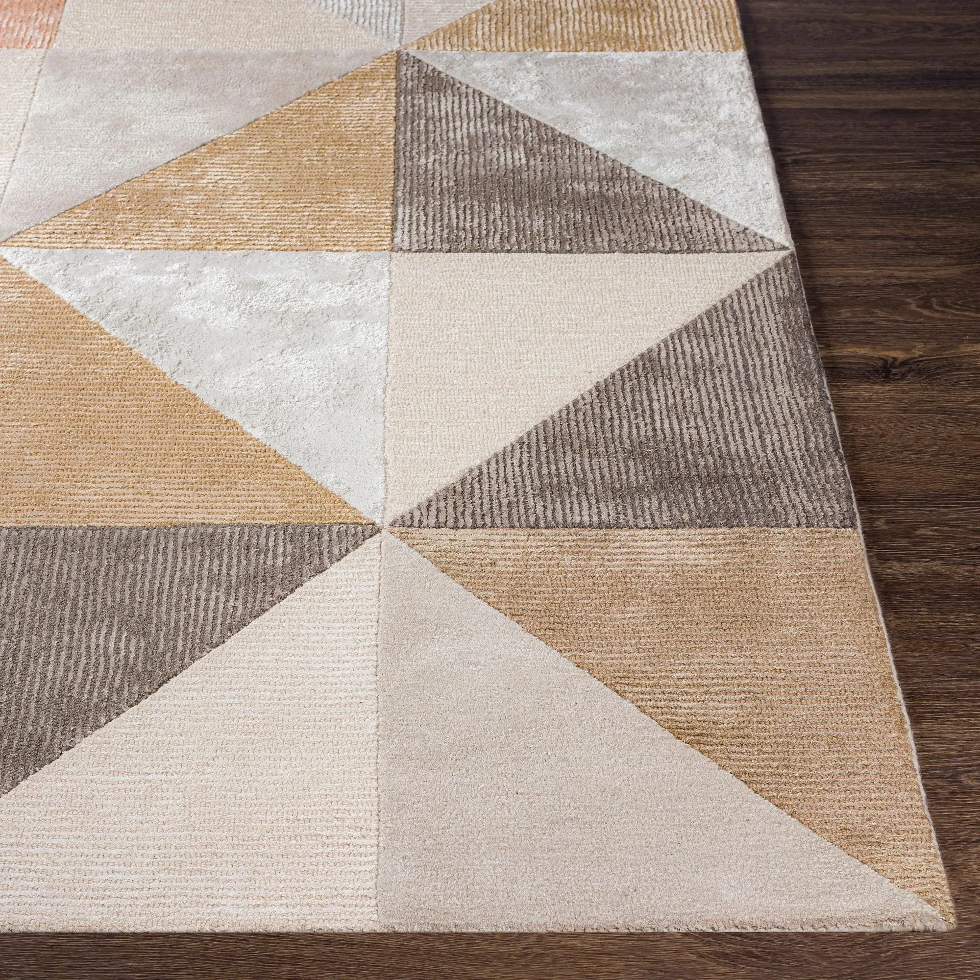 Amber Modern Patchwork Area Rug
