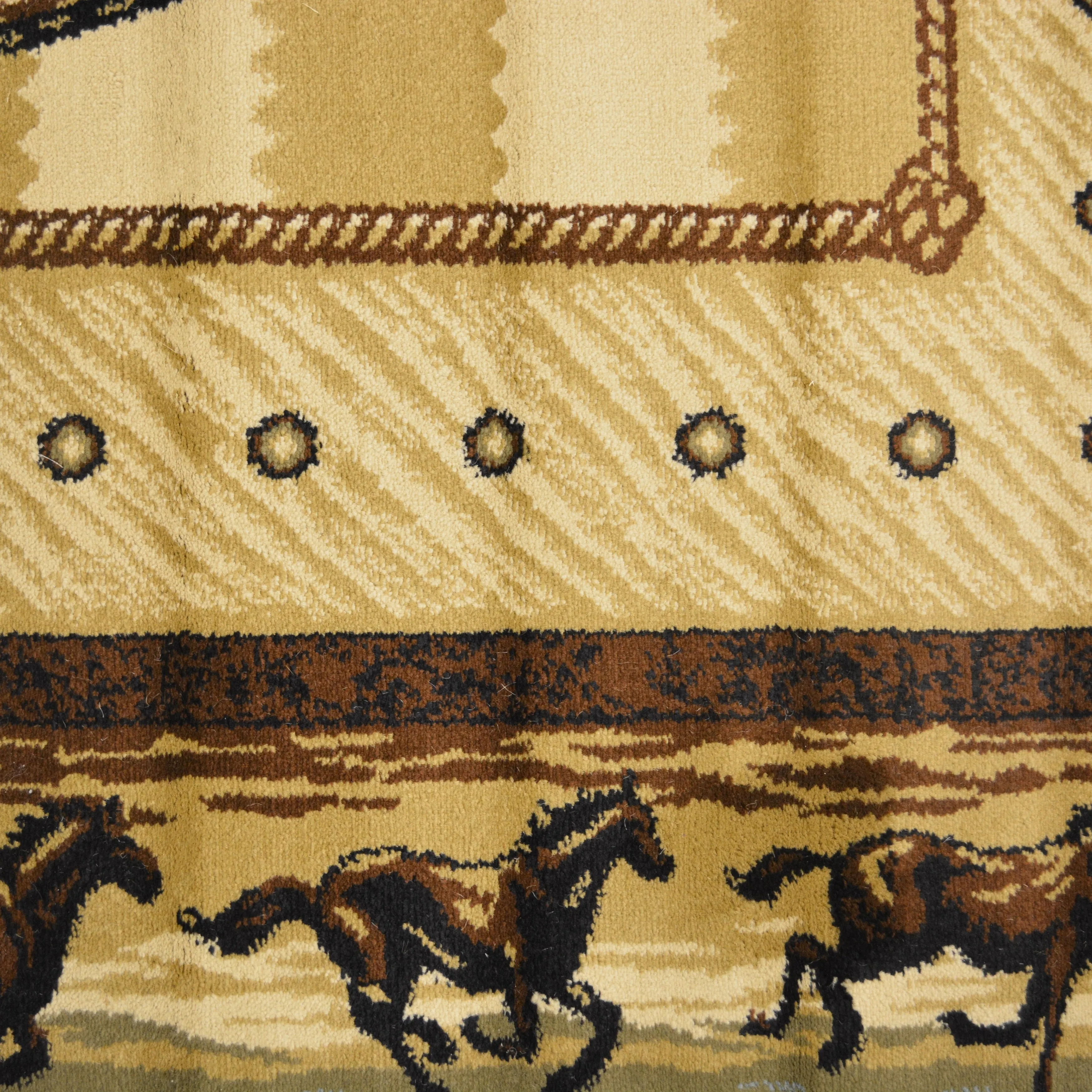 American Destination Cheyenne Western Horse Area Rug