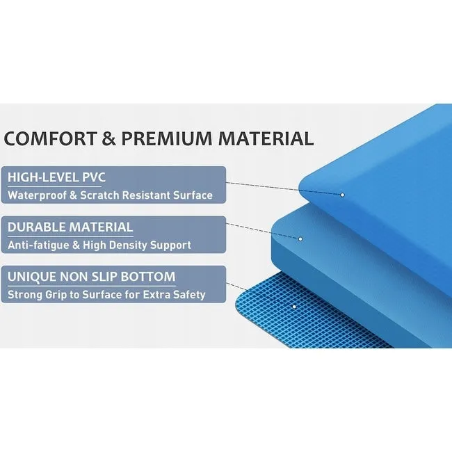 Anti Fatigue Cushioned Mats for Kitchen Bathroom. Comfort Mat for Home Office