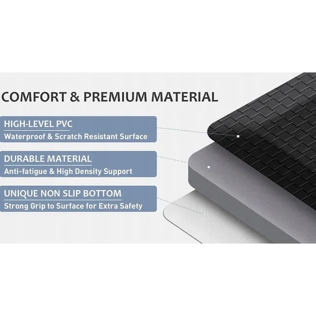 Anti Fatigue Cushioned Mats for Kitchen Bathroom. Comfort Mat for Home Office