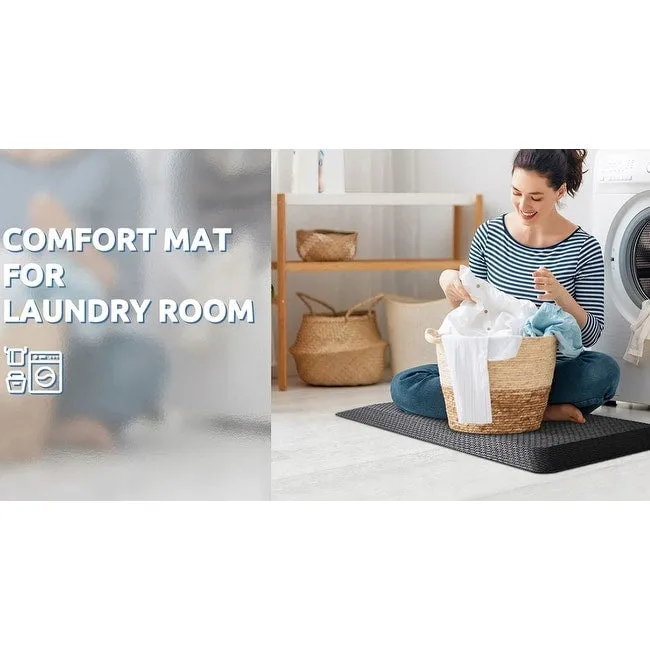 Anti Fatigue Cushioned Mats for Kitchen Bathroom. Comfort Mat for Home Office