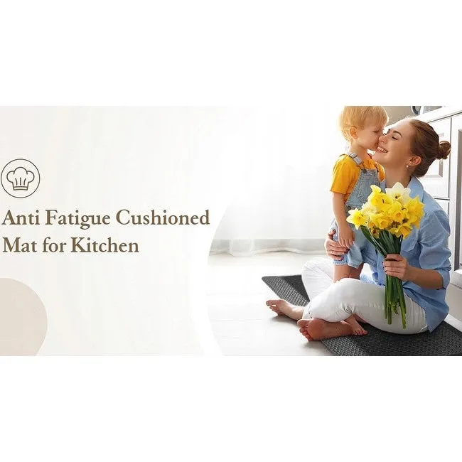 Anti Fatigue Cushioned Mats for Kitchen Bathroom. Comfort Mat for Home Office
