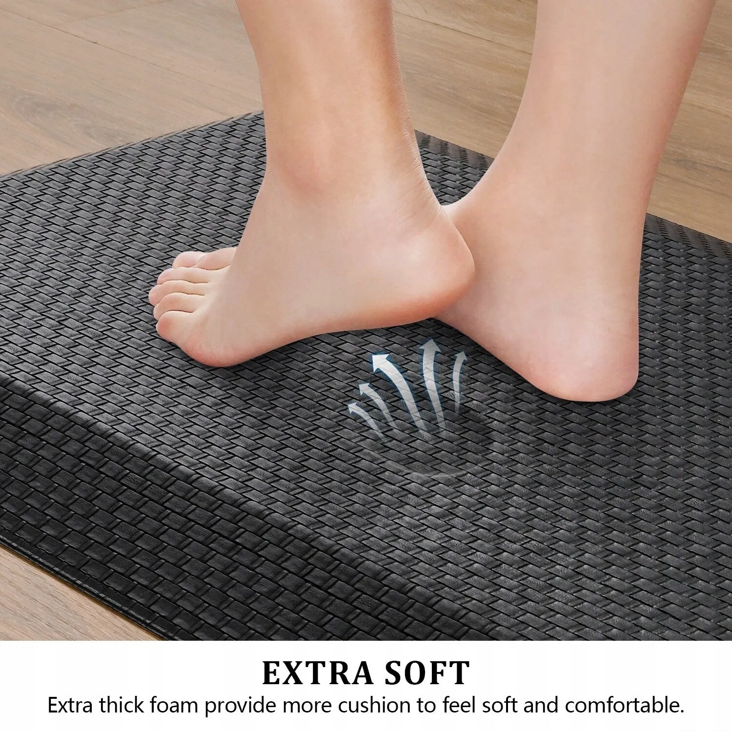 Anti Fatigue Cushioned Mats for Kitchen Bathroom. Comfort Mat for Home Office
