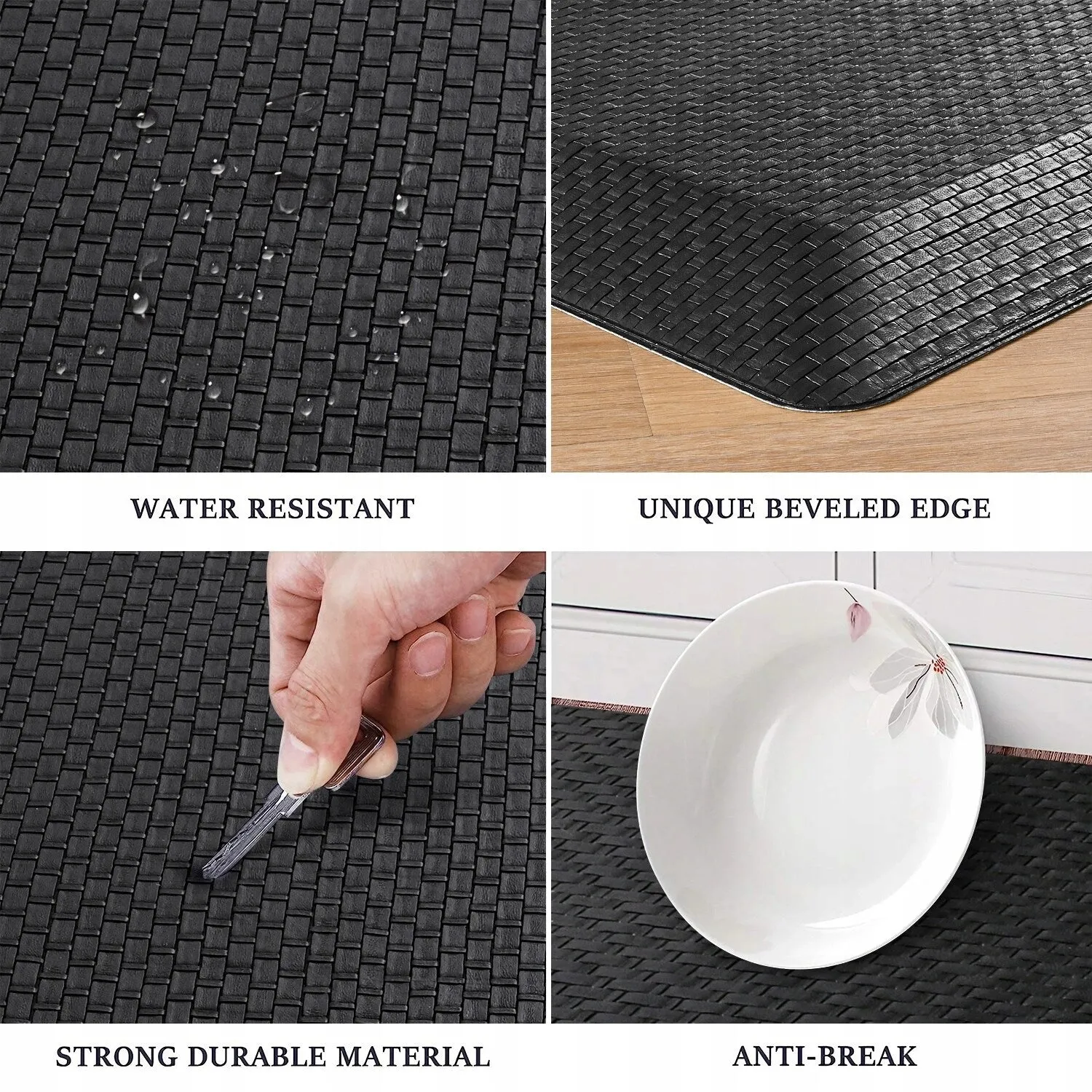 Anti Fatigue Cushioned Mats for Kitchen Bathroom. Comfort Mat for Home Office