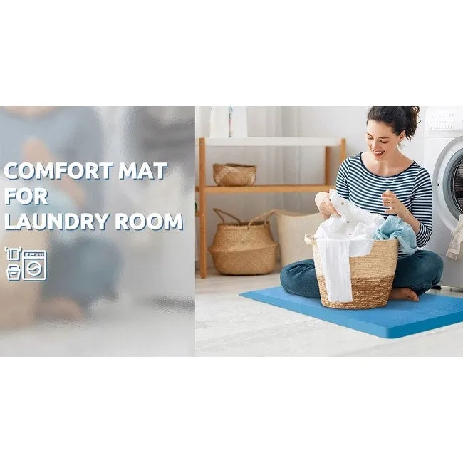 Anti Fatigue Cushioned Mats for Kitchen Bathroom. Comfort Mat for Home Office